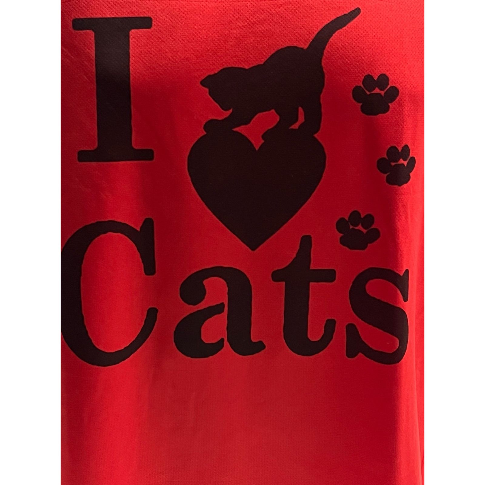 Other I Love Cats Heart Red Shirt - Woman Large Size L / US 10 / IT 46 - 3 Thumbnail