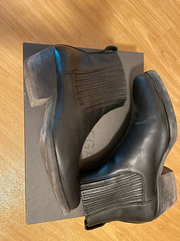 靴 our legacy cuban boot Our Legacy - Cuban Boot Black Hairy Suede
