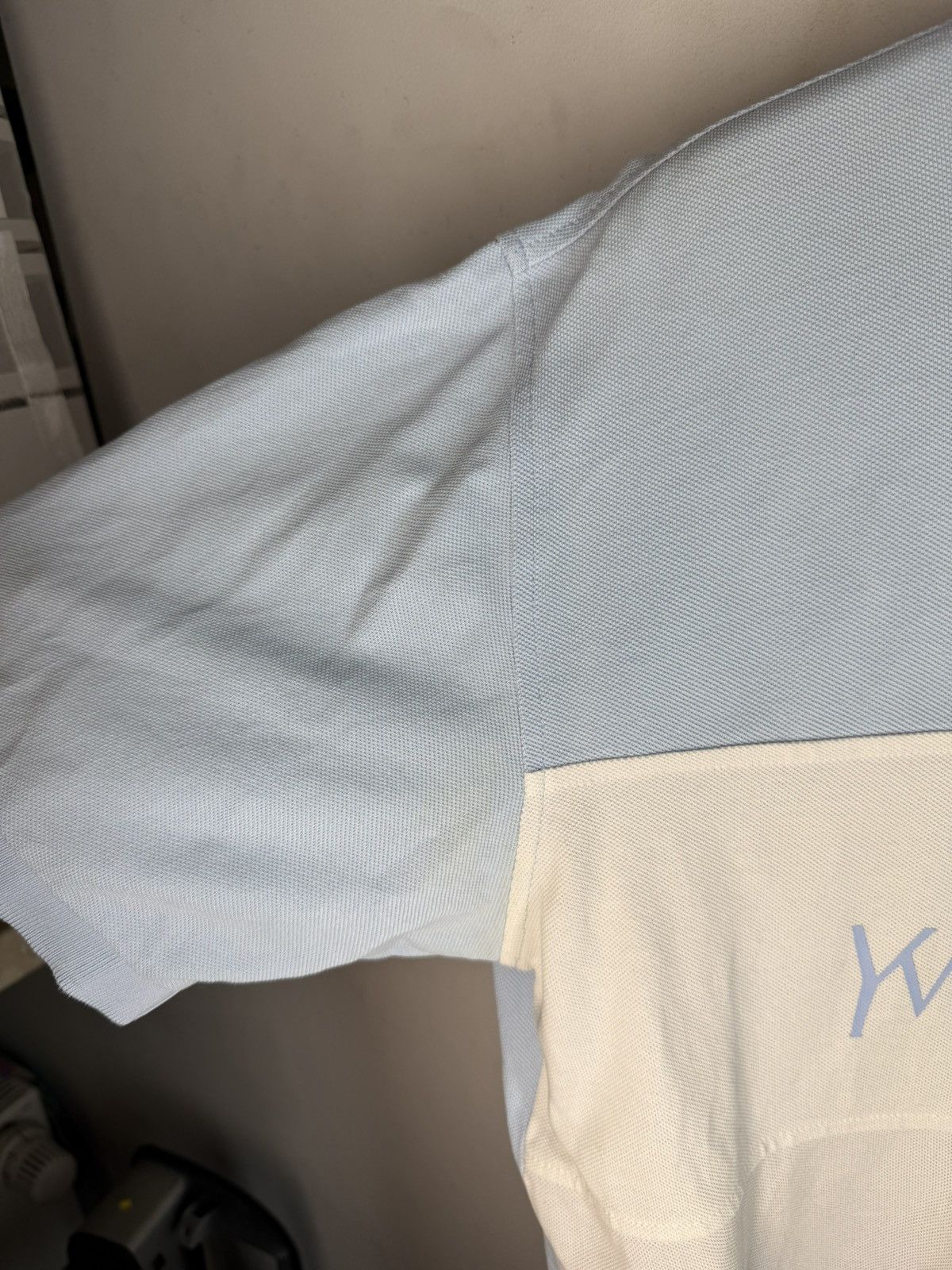 Yves Saint Laurent White/Blue YSL Polo Big Logo YSL Shirt Size US M / EU 48-50 / 2 - 16 Thumbnail