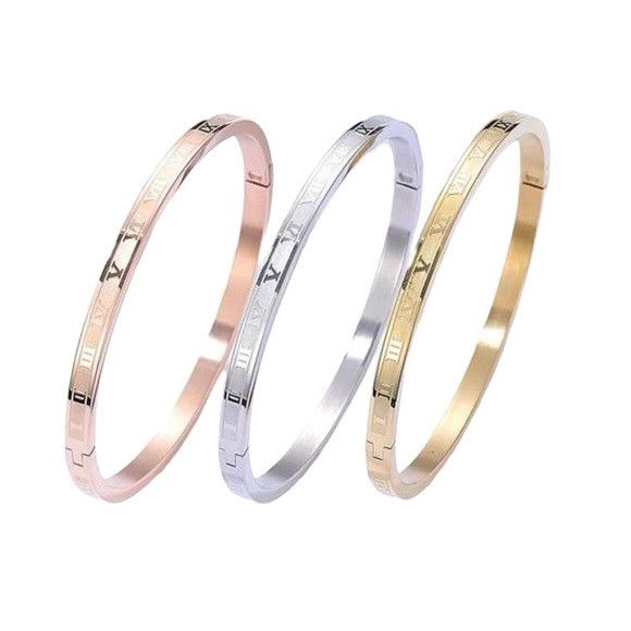 Other 3Pcs Set Stainless Steel Bracelets For Women Size ONE SIZE - 1 Thumbnail