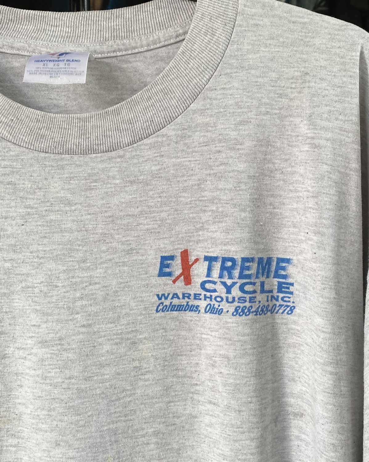 Jerzees × Vintage Tshirt Vintage Extrem Cycle Warehouse Ohio 2002 Colombus Vtg Size US XL / EU 56 / 4 - 3 Thumbnail