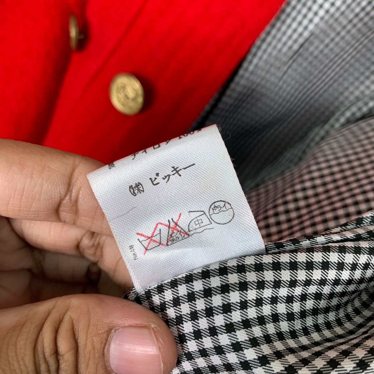 Japanese Brand QUEENS COURT Red Wool Bomber Jacket #0939-C42 Size US M / EU 48-50 / 2 - 20 Thumbnail