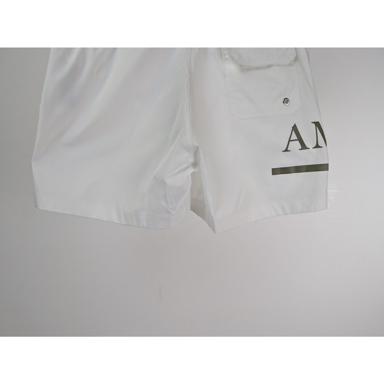 Amiri o1rshd1 MA Bar Logo Swimtrunk Trunk Shorts in White Size US 30 / EU 46 - 7 Thumbnail