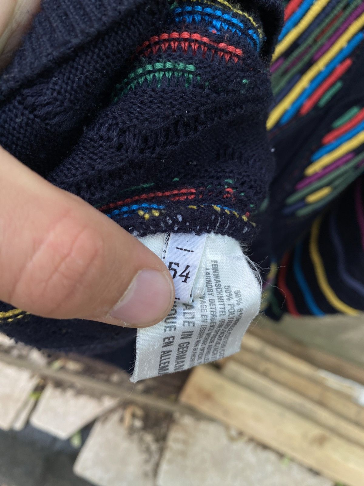 Carlo Colucci Carlo Colucci Color Cable Knitted Cardigan Size US L / EU 52-54 / 3 - 7 Thumbnail