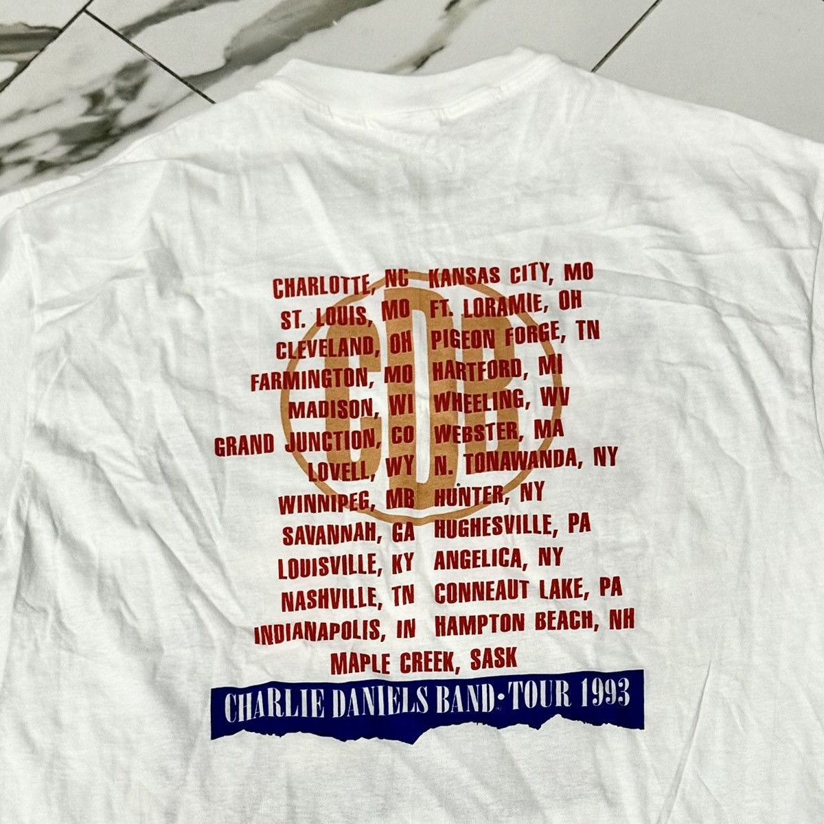Band Tees × Vintage VINTAGE 1993 CHARLIE DANIELS BAND TEE! Size US XL / EU 56 / 4 - 7 Thumbnail