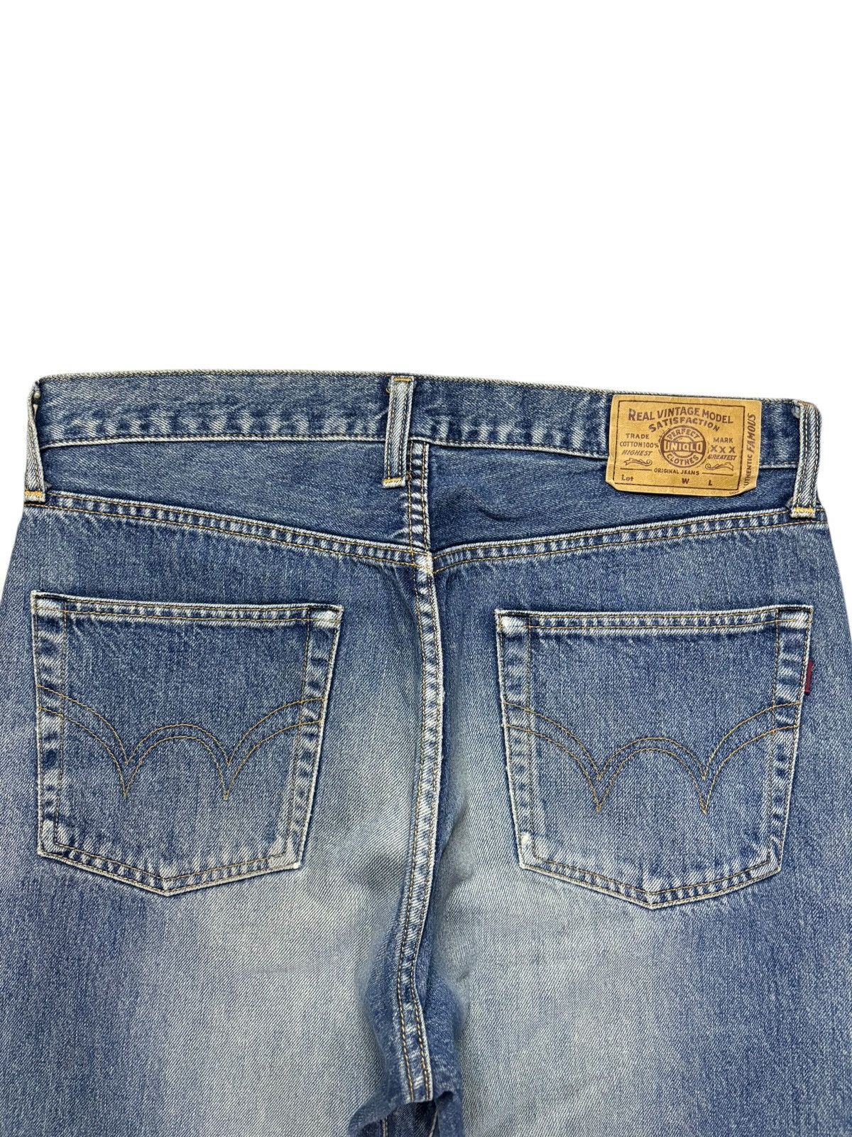 Japanese Brand × Uniqlo Vintage Japanese Uniqlo Faded Wash Distressed Baggy Jeans Size US 33 - 8 Thumbnail