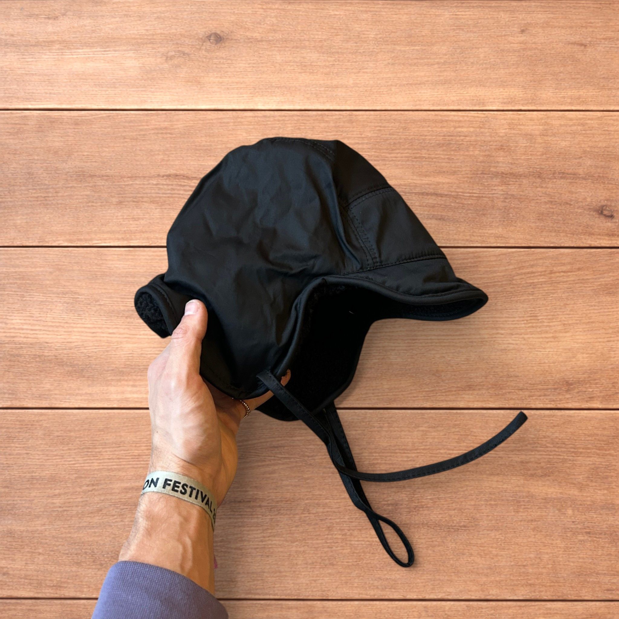 Japanese Brand Russian Trapper Korean padded fluffy hat cap in black. Size ONE SIZE - 1 Thumbnail