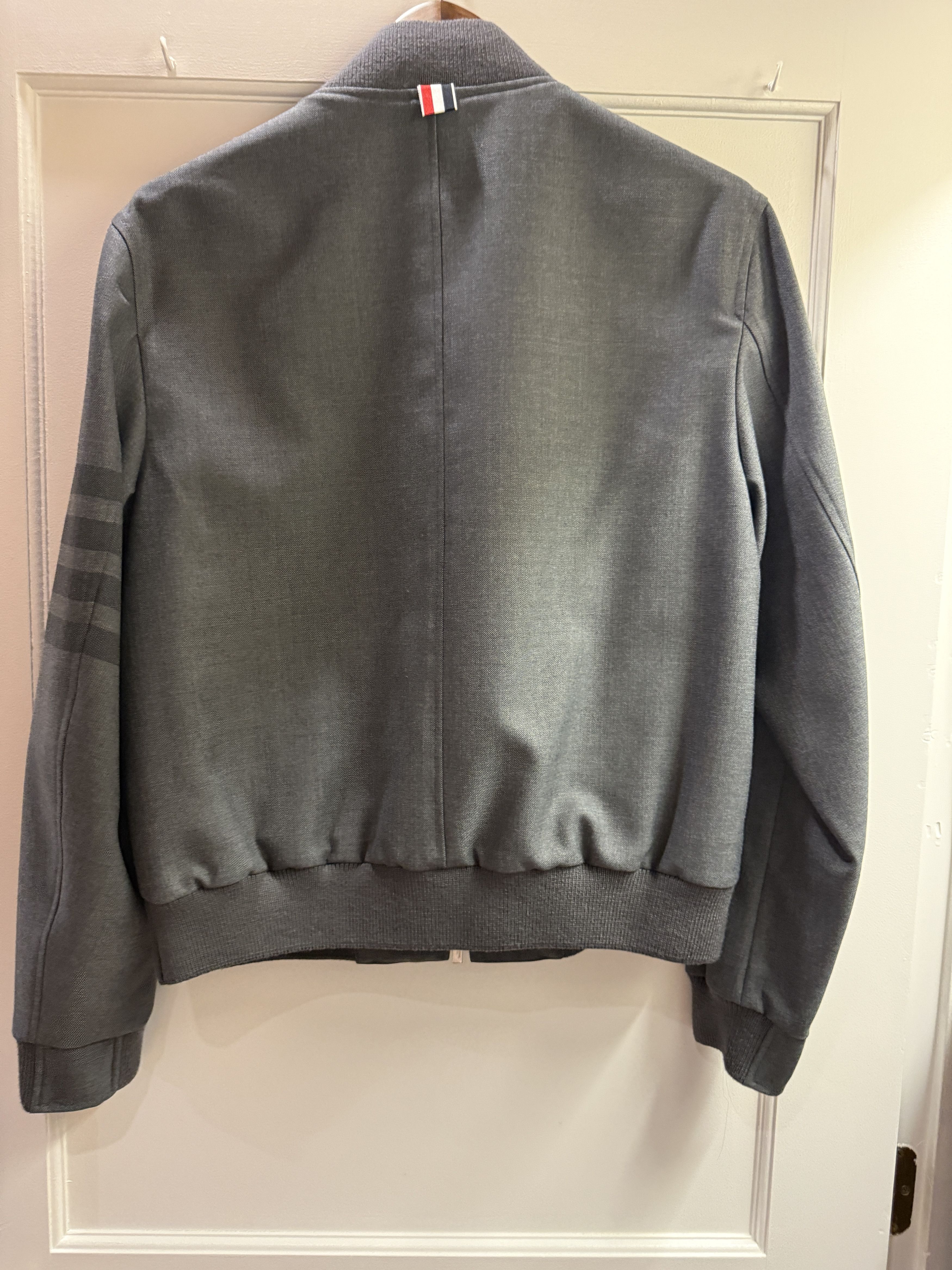 Thom Browne Thom Browne Grey Bomber Jacket Size 2/M Size US M / EU 48-50 / 2 - 3 Thumbnail