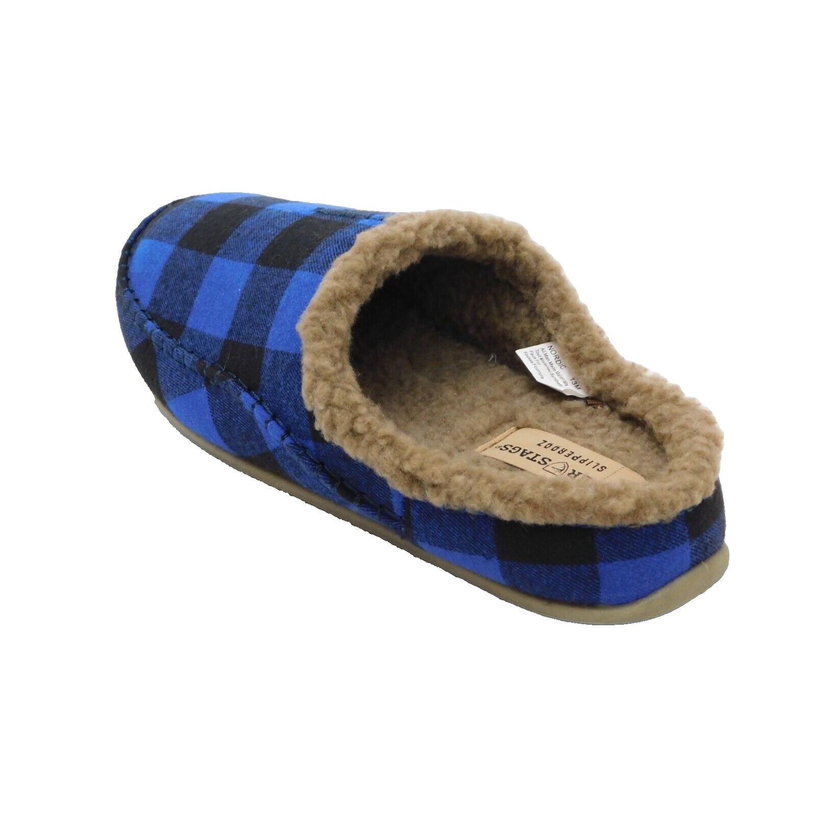 Other M71 Deer Stags Men' Blue Plaid Shock Absorption Slipper 13 M Size US 13 / EU 46 - 3 Thumbnail