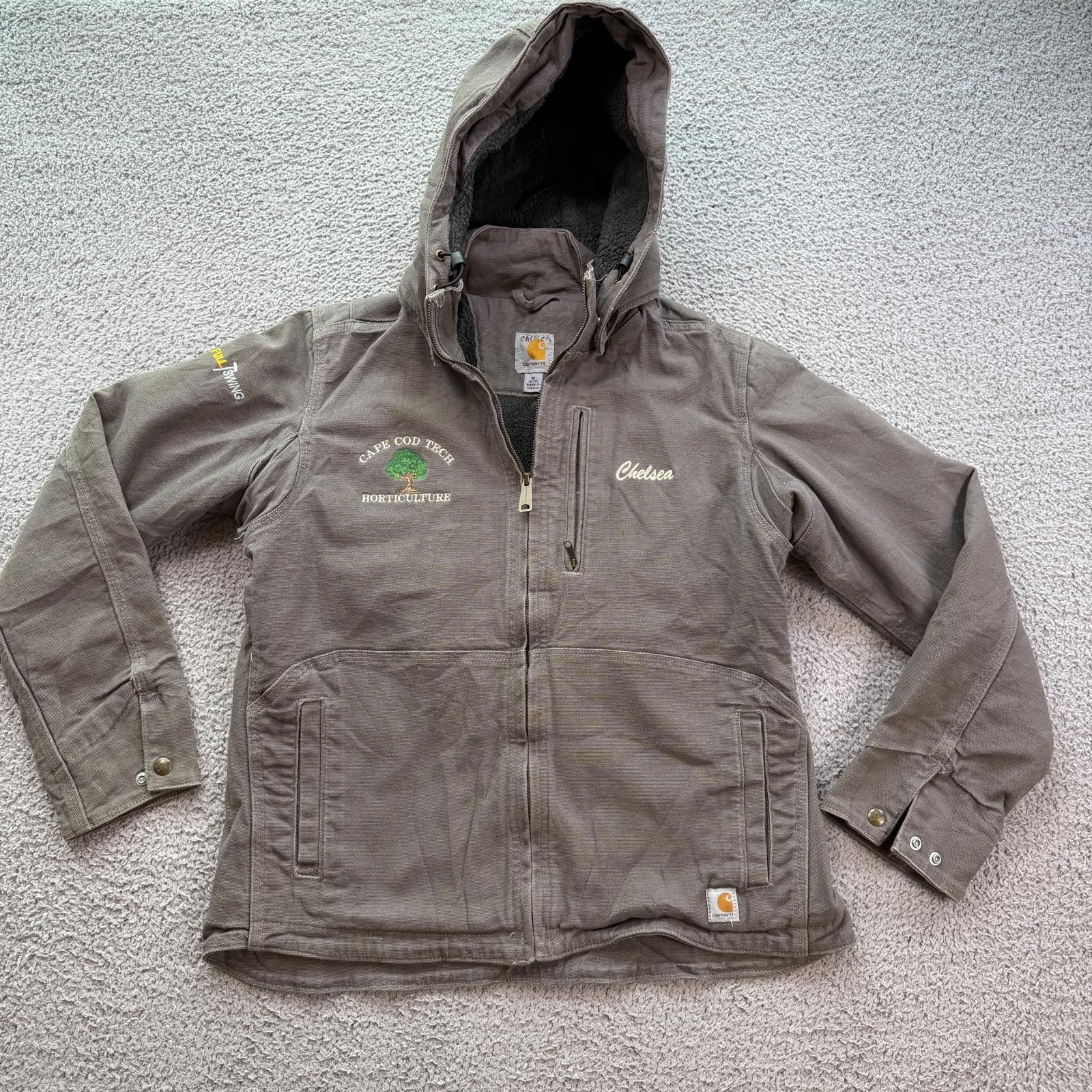 Carhartt Carhartt Women Full Swing Hooded Work Jacket Fleece Lined M Size M / US 6-8 / IT 42-44 - 1 Thumbnail