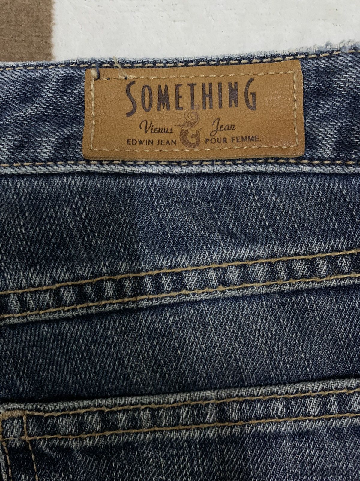 Edwin Vintage Edwin x Something Pour Femme Distressed Flared Jeans Size 28" / US 6 / IT 42 - 14 Thumbnail