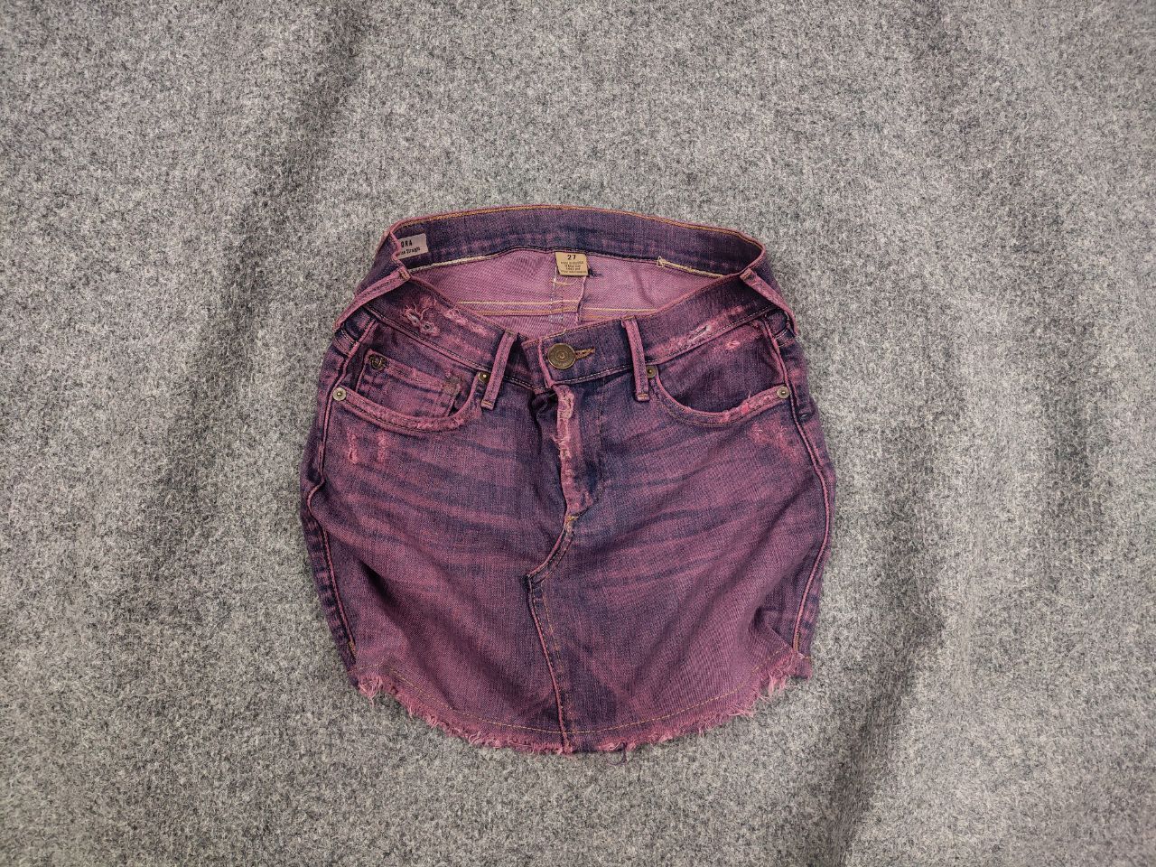 True Religion Vintage True Religion USA Logo Shorts Mini Denim Skirt Y2K Size 28" / US 6 / IT 42 - 1 Thumbnail