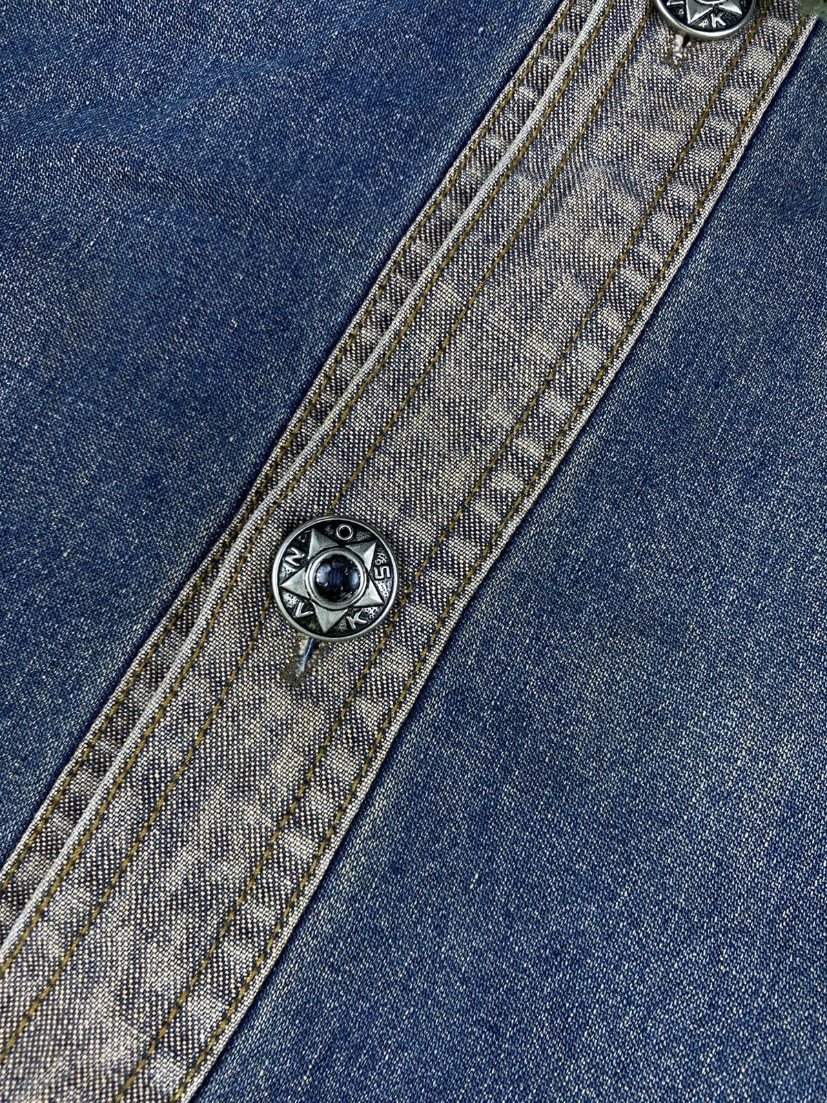 Japanese Brand Vtg Japanese Fashion Two Block Denim Button Up Jacket Size US M / EU 48-50 / 2 - 8 Thumbnail