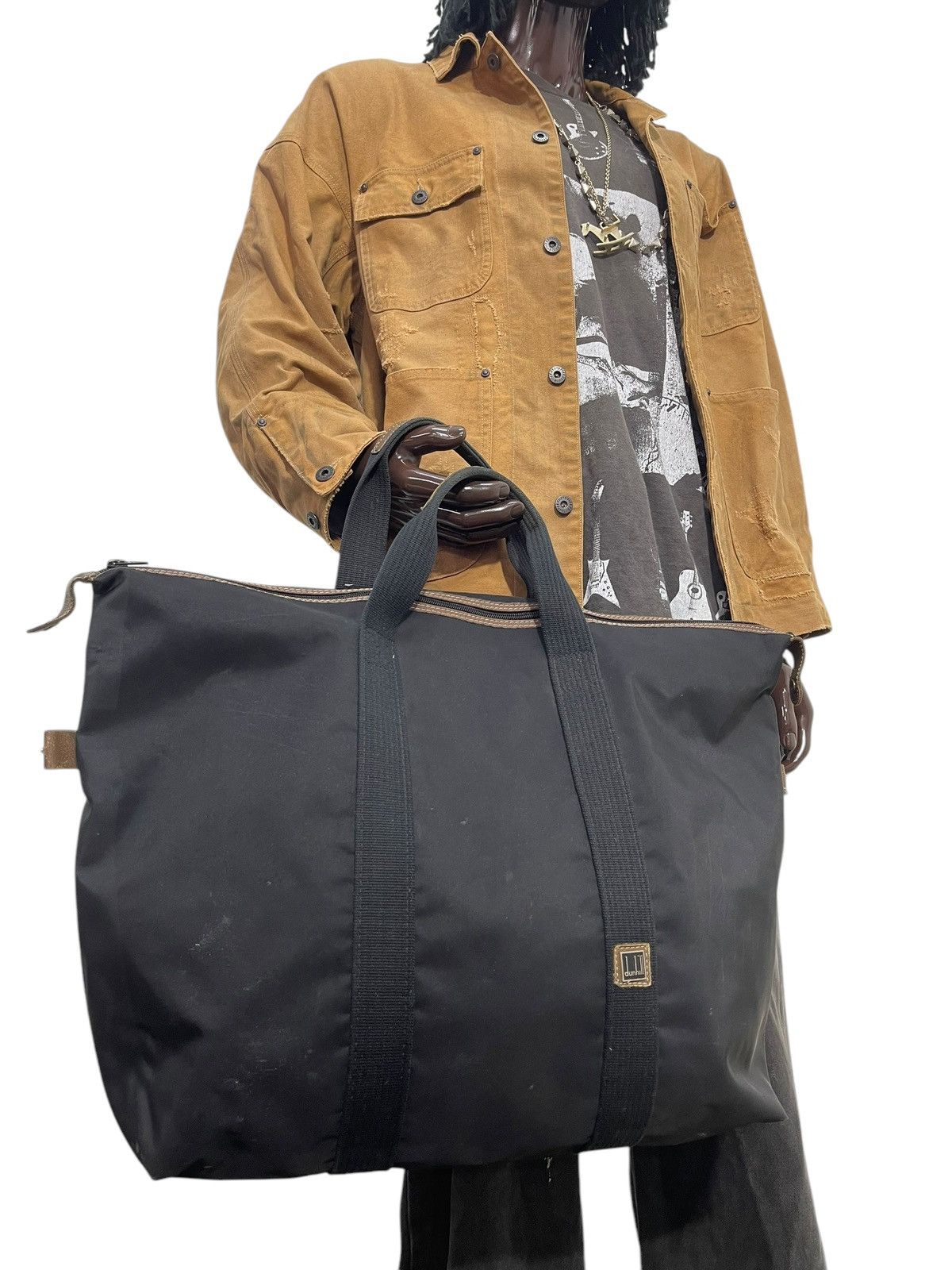 Dunhill Made in France Canvas Boston Bag