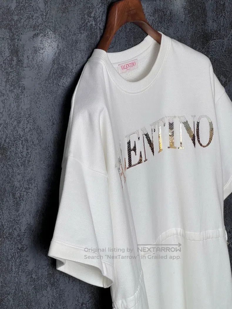 Valentino Valentino White letters or drawstring dresses Size M / US 6-8 / IT 42-44 - 6 Thumbnail