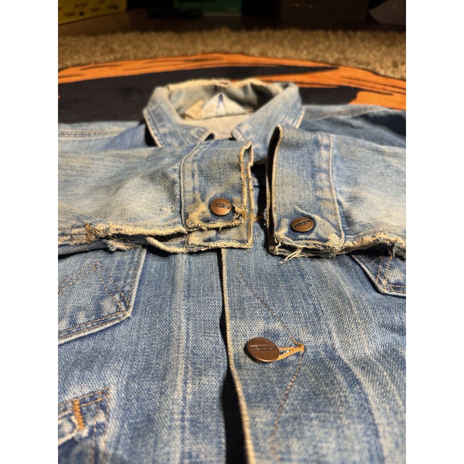 Band Tees × Vintage Vintage 70s Allman Brothers Jean Jacket Maverick Sanforset Size US M / EU 48-50 / 2 - 6 Thumbnail