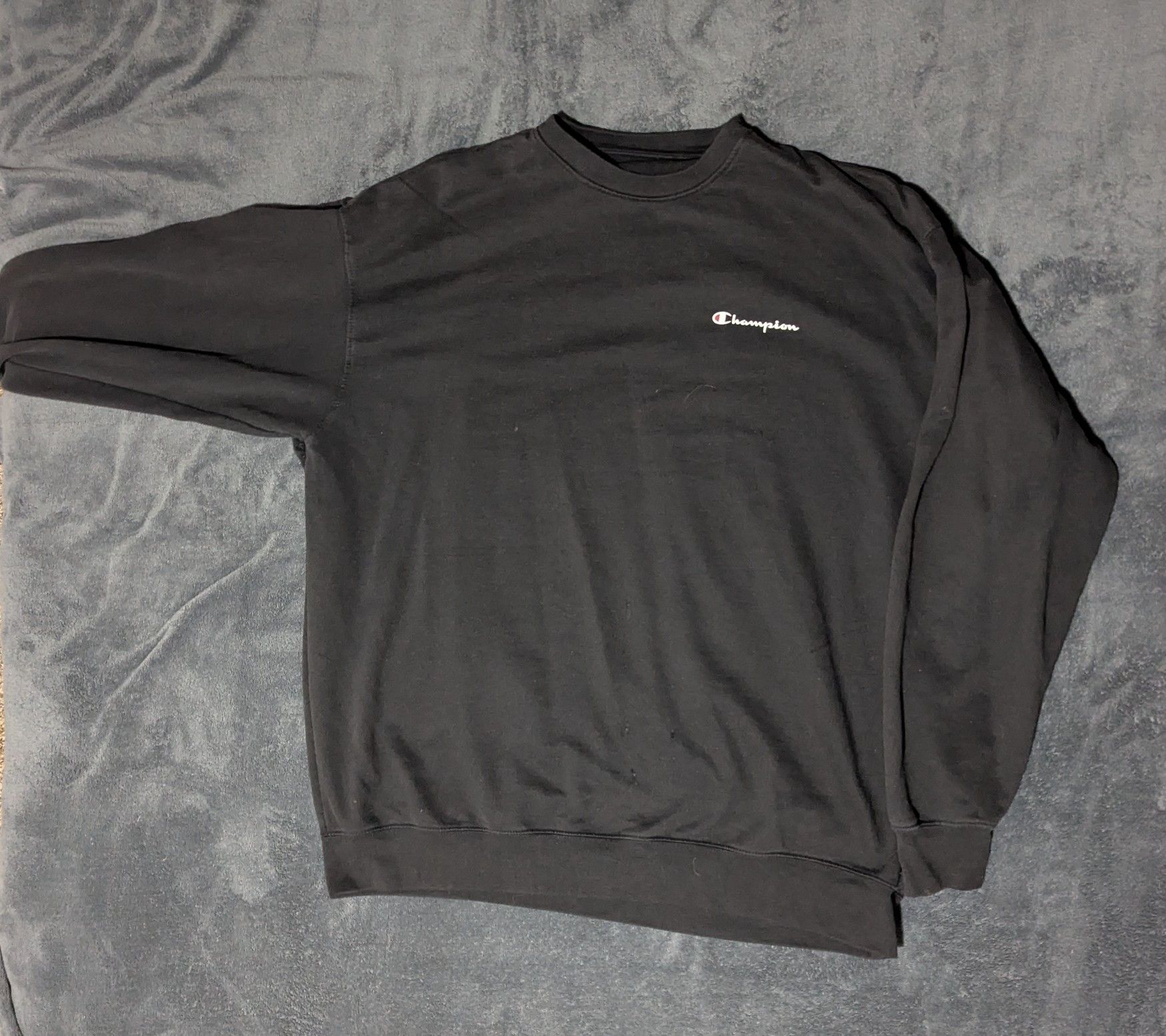 Adidas × Champion × Nike CHAMPION SMALL LOGO BLACK SWEATER Size US XXL / EU 58 / 5 - 1 Thumbnail