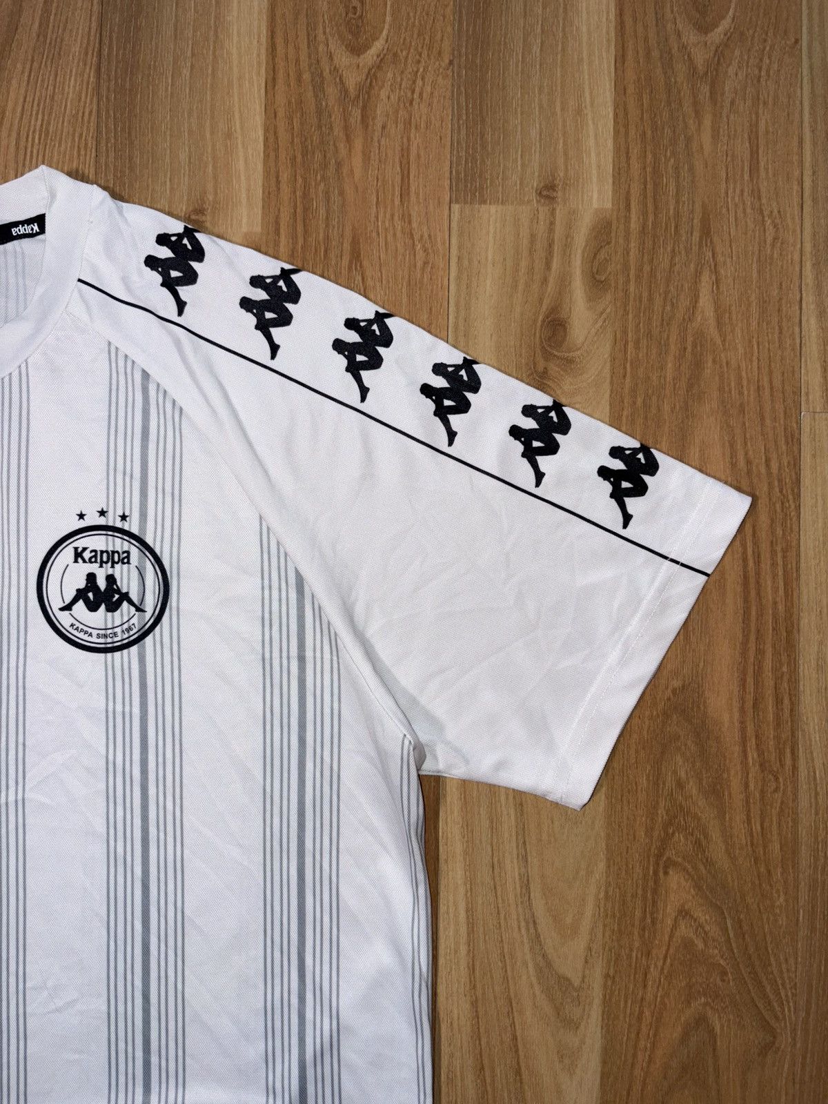 Kappa VTG Style Kappa Banda Pinstripe Jersey XL White/Black/Grey Size US XL / EU 56 / 4 - 8 Thumbnail