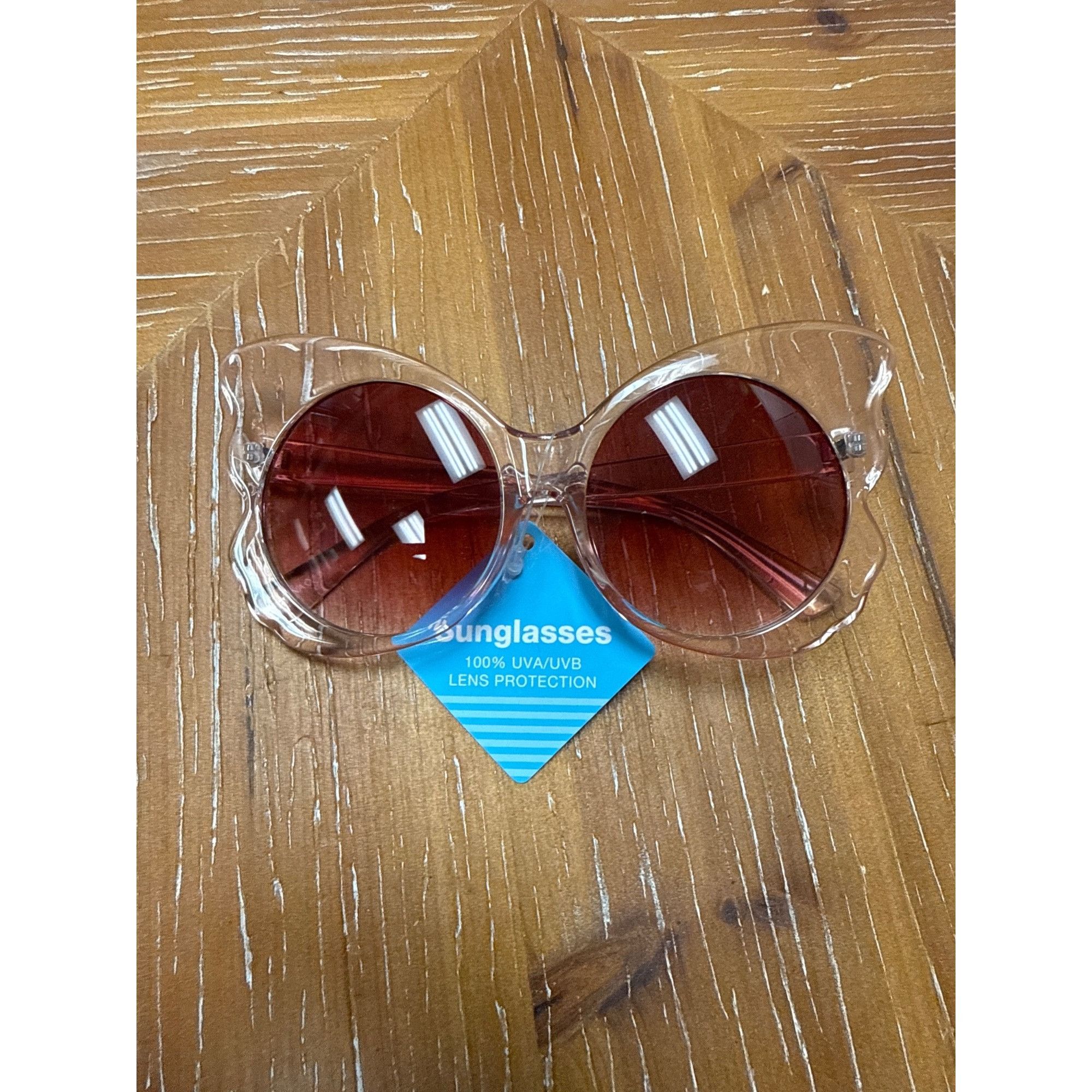 Foster Grant Oversized Cat-Eye Sunglasses With Pink Transparent Frames & Size ONE SIZE - 2 Thumbnail