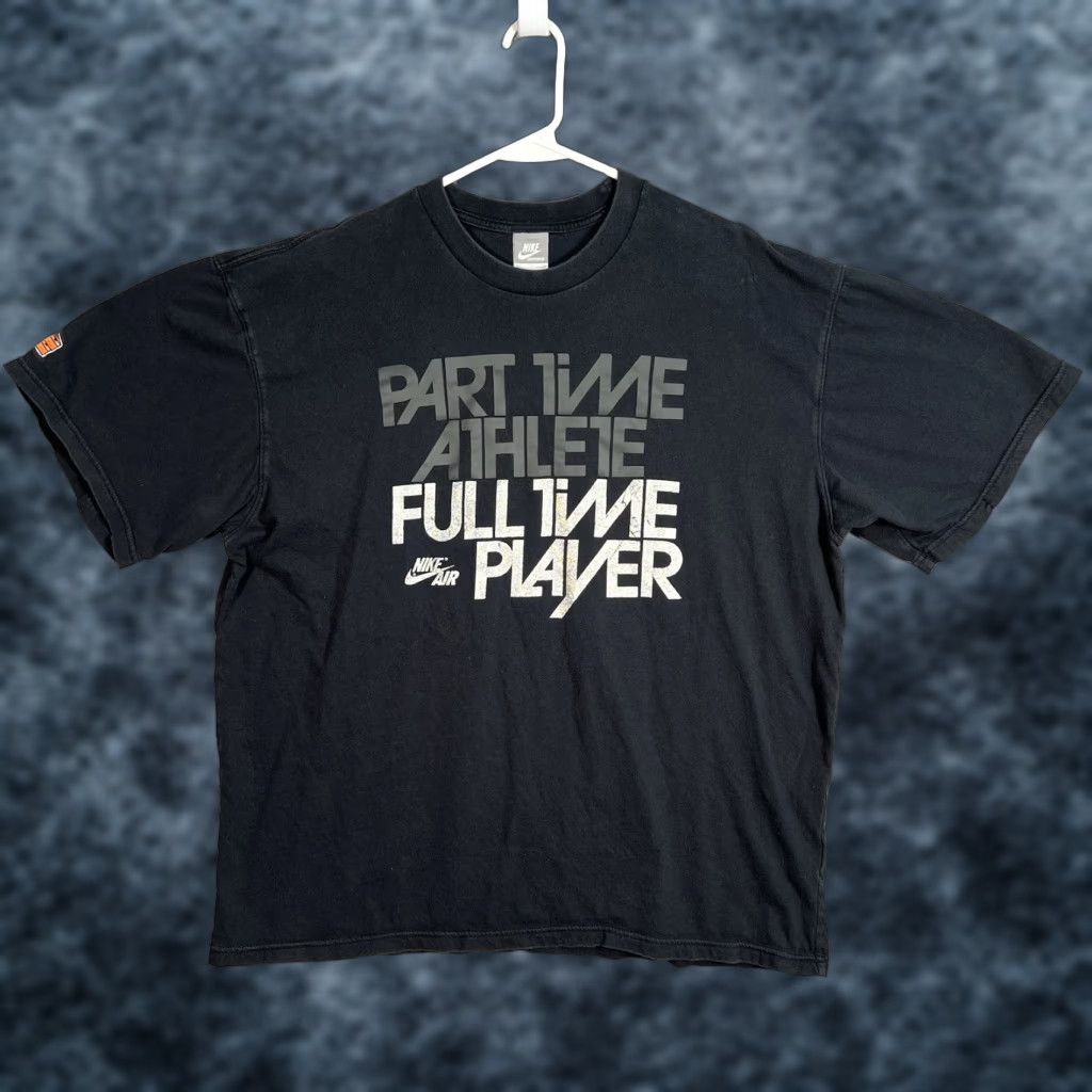 Nike VINTAGE Nike Sportswear Park Time Athlete Full Time Player T Shirt Adult XL Black Mens 2000s Graphic Tee Size US XL / EU 56 / 4 - 1 Thumbnail