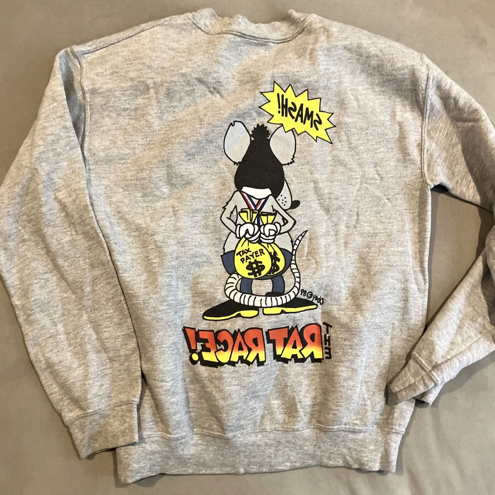 Obey VINTAGE Obey Crewneck Sweatshirt USA S The Rat Race Double Sided 1989 Size US S / EU 44-46 / 1 - 6 Thumbnail