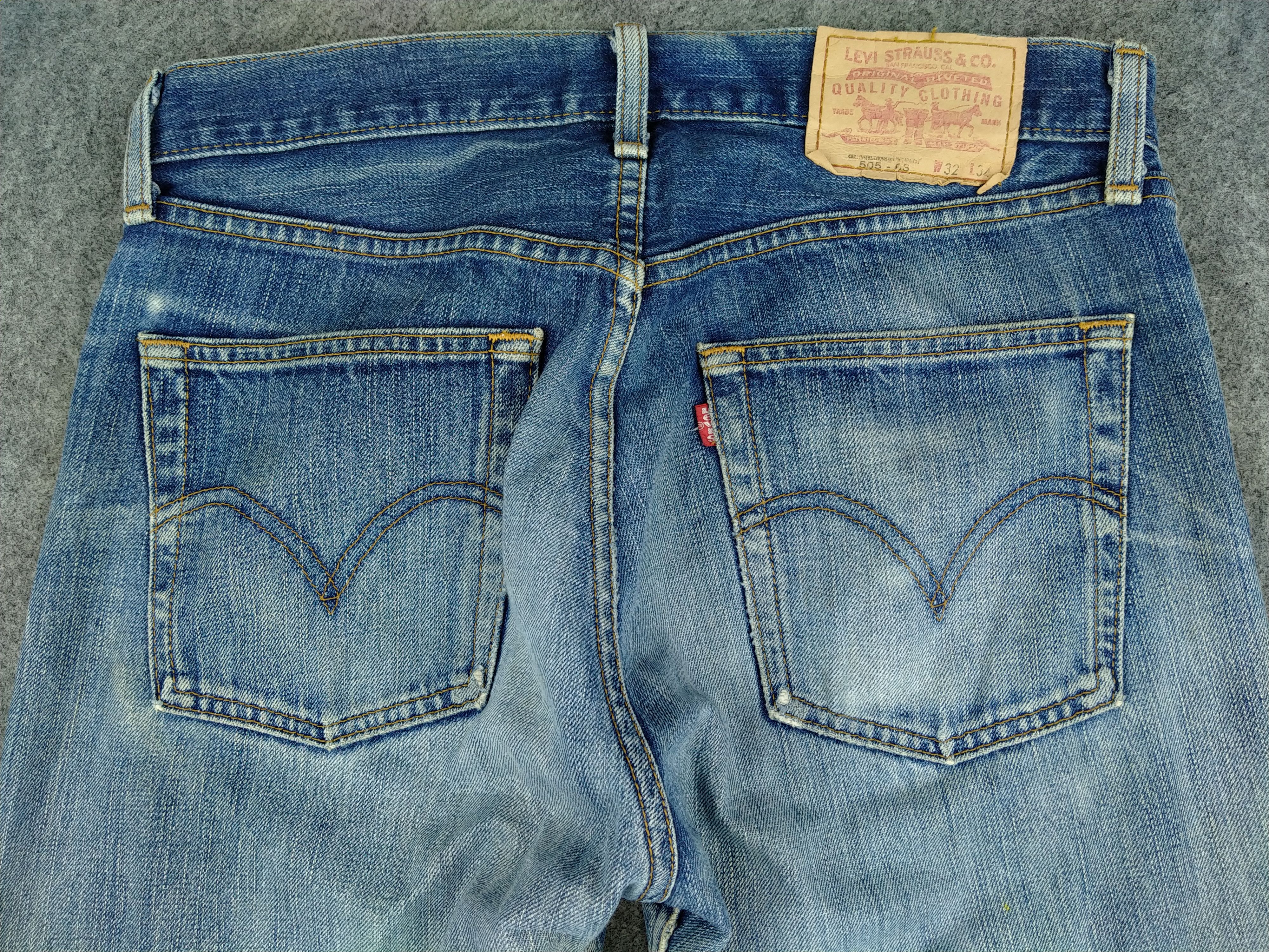 Levi's Distressed Blue Vintage Levi's 505 Jeans 32x29 Denim -JN977 Size US 32 / EU 48 - 5 Thumbnail