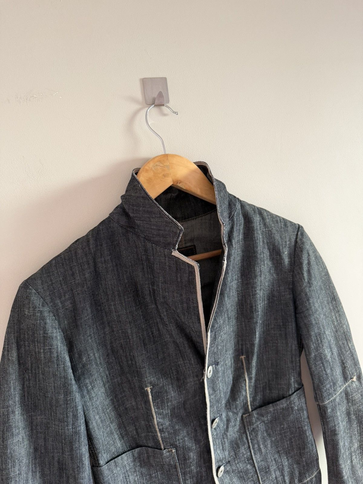 Marithe + Francois Girbaud Marithe Francois Girbaud Denim Blazer Cropped Size XS / US 0-2 / IT 36-38 - 2 Thumbnail