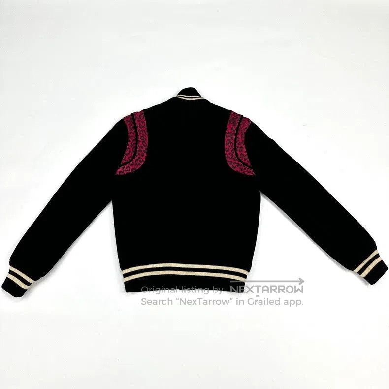 Saint Laurent Paris Saint Laurent Paris Black and Pink Leopard Print Baseball Size XXS / US 00 / IT 34 - 2 Thumbnail