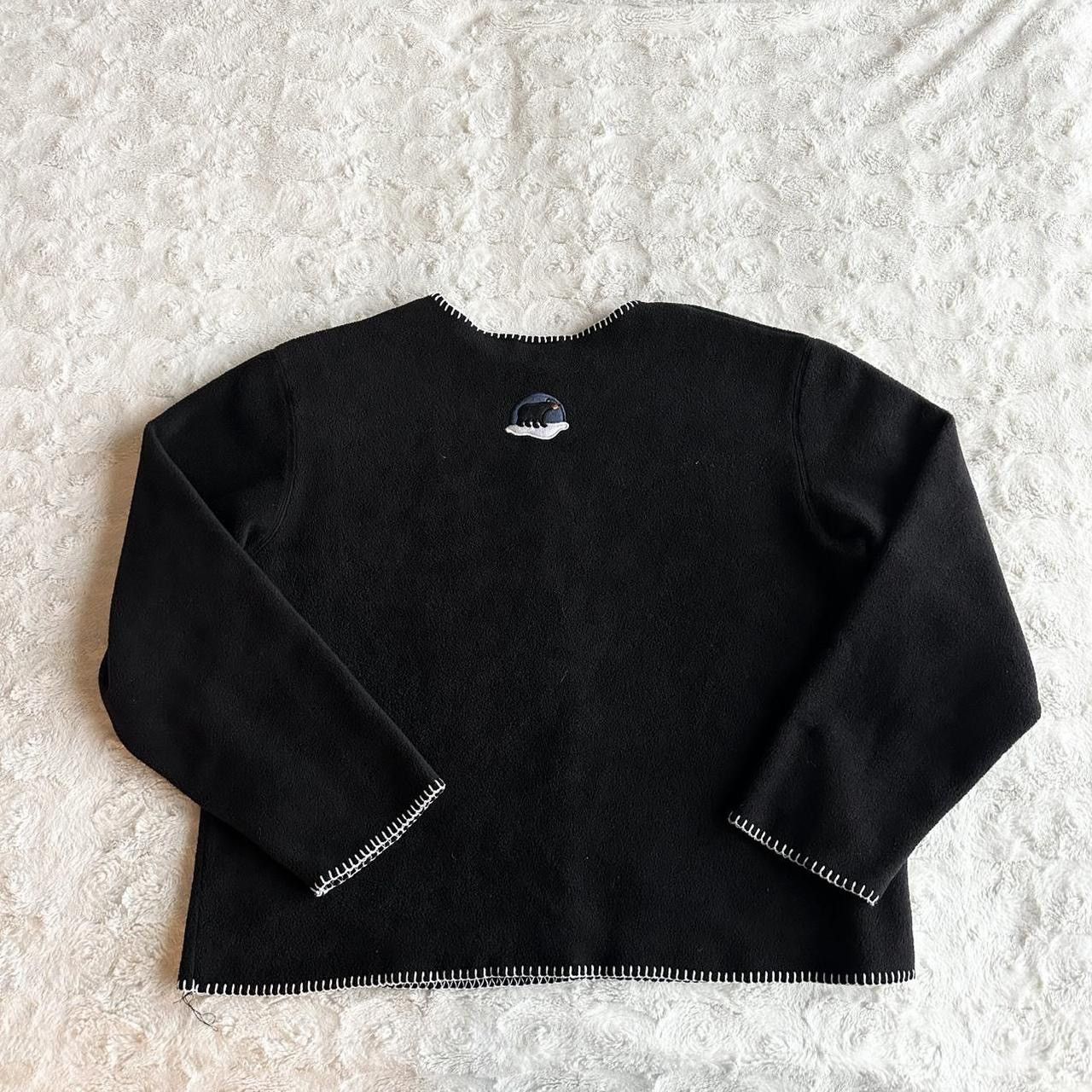 Other Vintage Moose Cardigan Sweater Womens L Black Snowflake Vtg Size L / US 10 / IT 46 - 2 Thumbnail