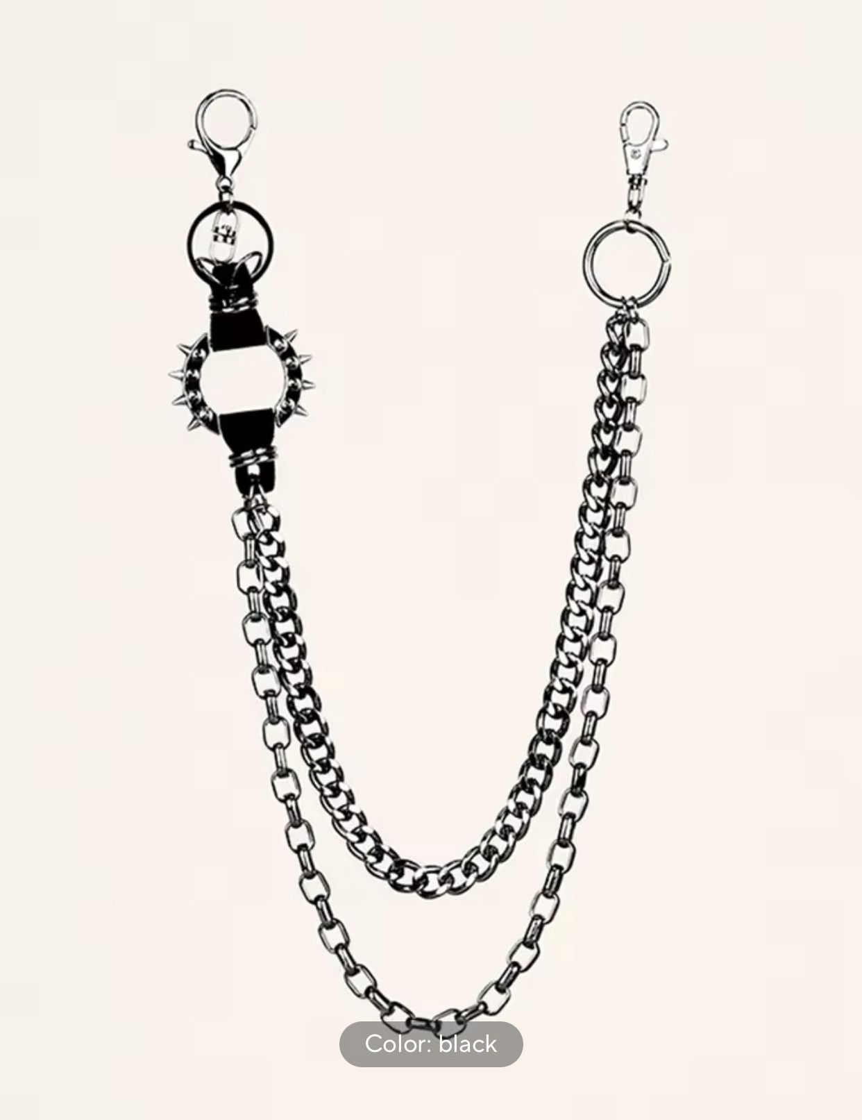 Jewelry Metal Punk Rock Layered Chain Size ONE SIZE - 3 Thumbnail
