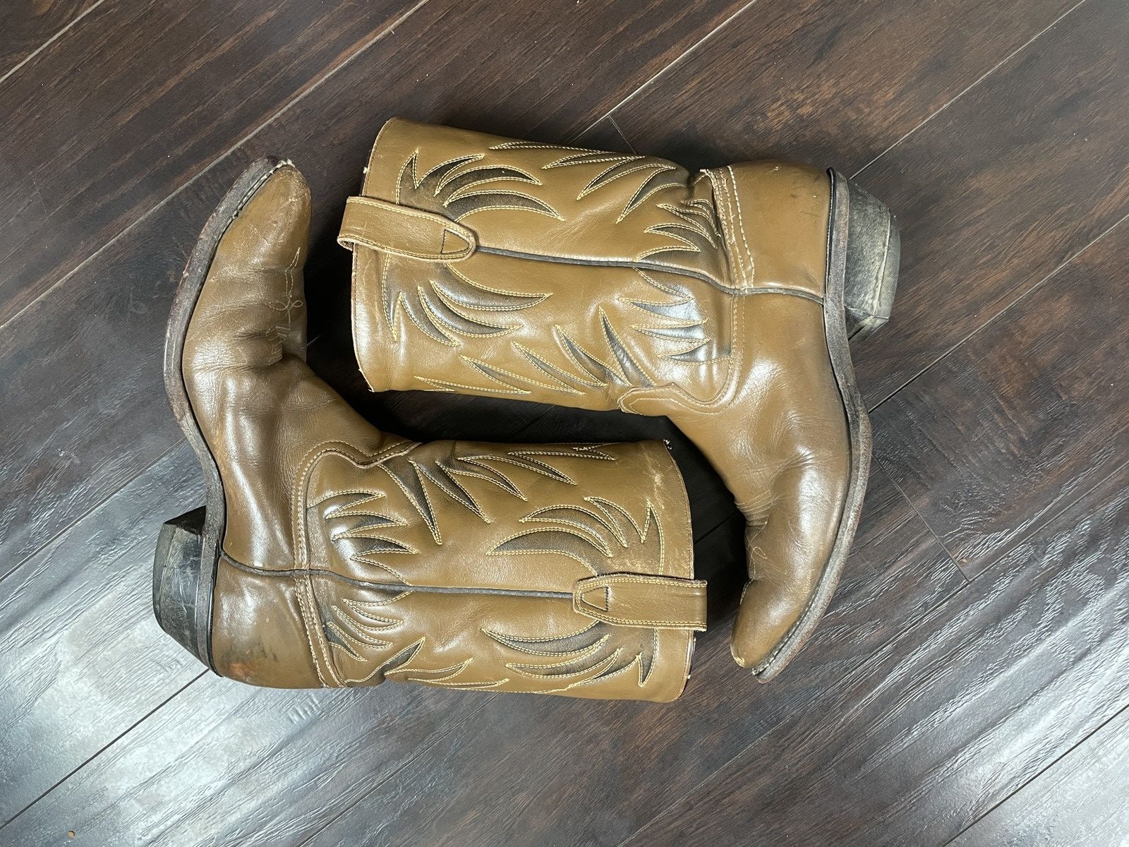 Vintage Vintage Chocolate Brown Embroidered Cowboy Boot Size 10 Size US 10 / EU 43 - 1 Thumbnail