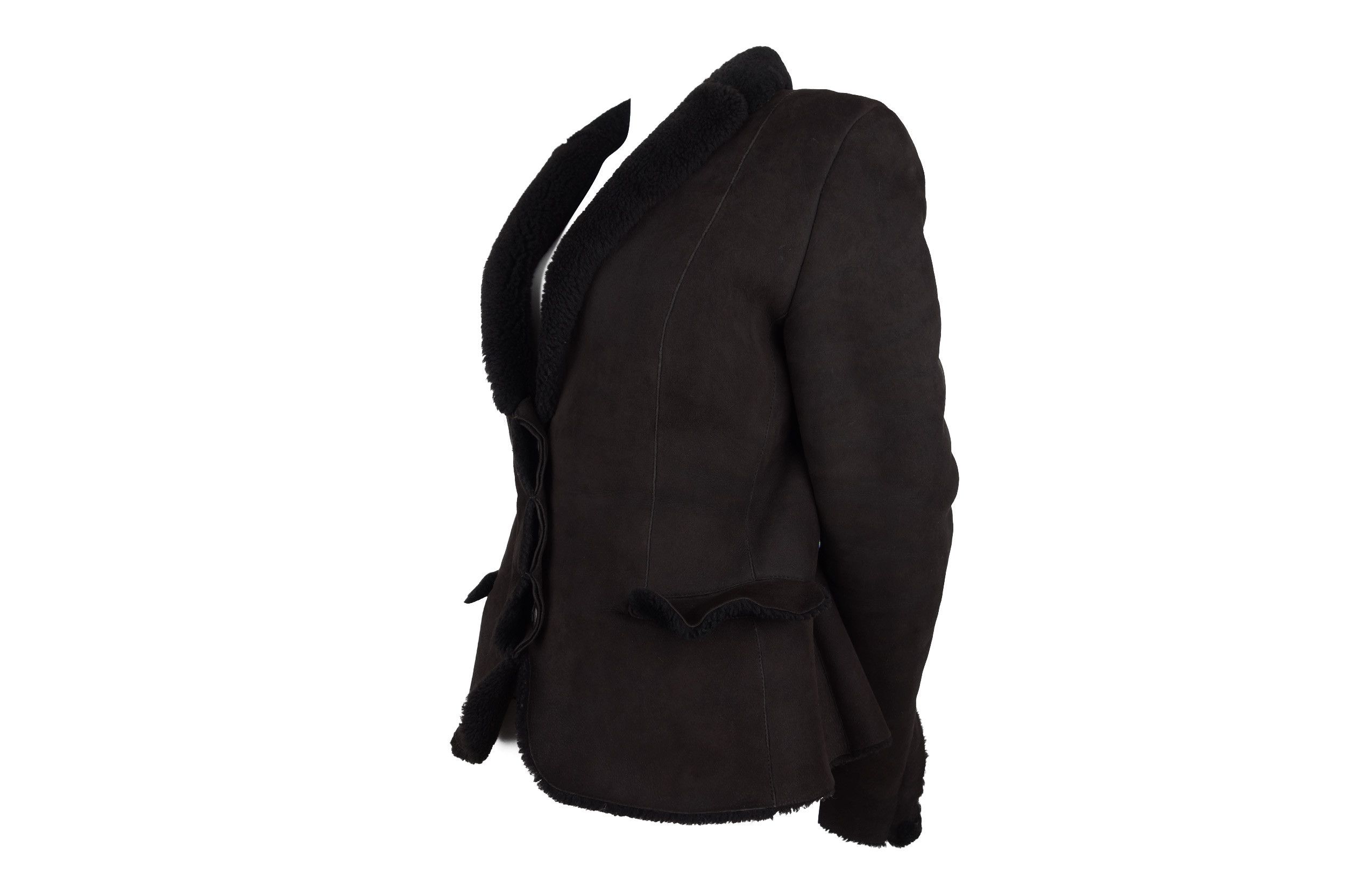 Gucci Gucci Tom Ford Shearling Fur Leather Jacket 90s Suede Brown Size M / US 6-8 / IT 42-44 - 2 Thumbnail