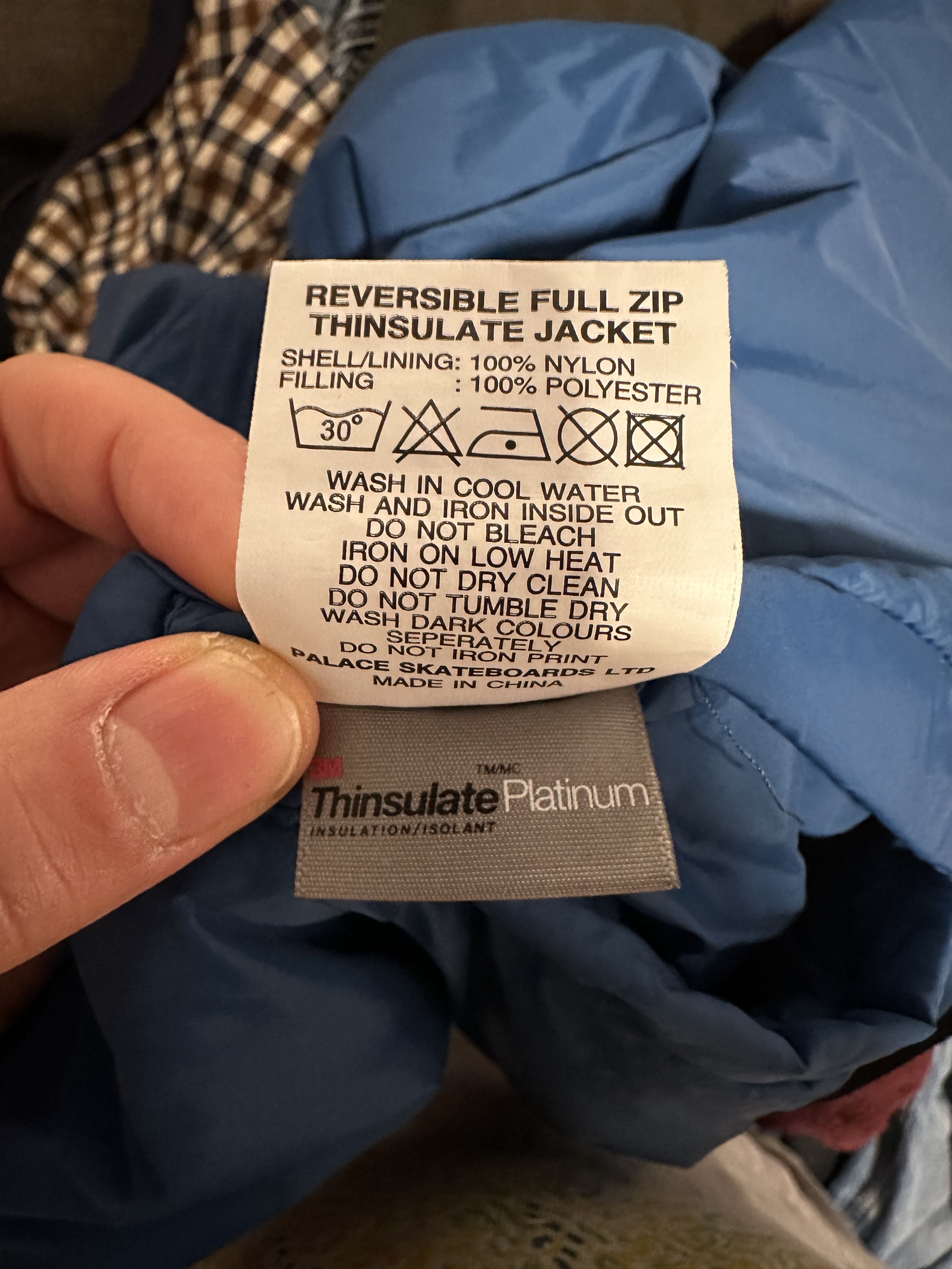 Palace Palace Reversible Full Zip Thinsulate Jacket Size US S / EU 44-46 / 1 - 3 Thumbnail