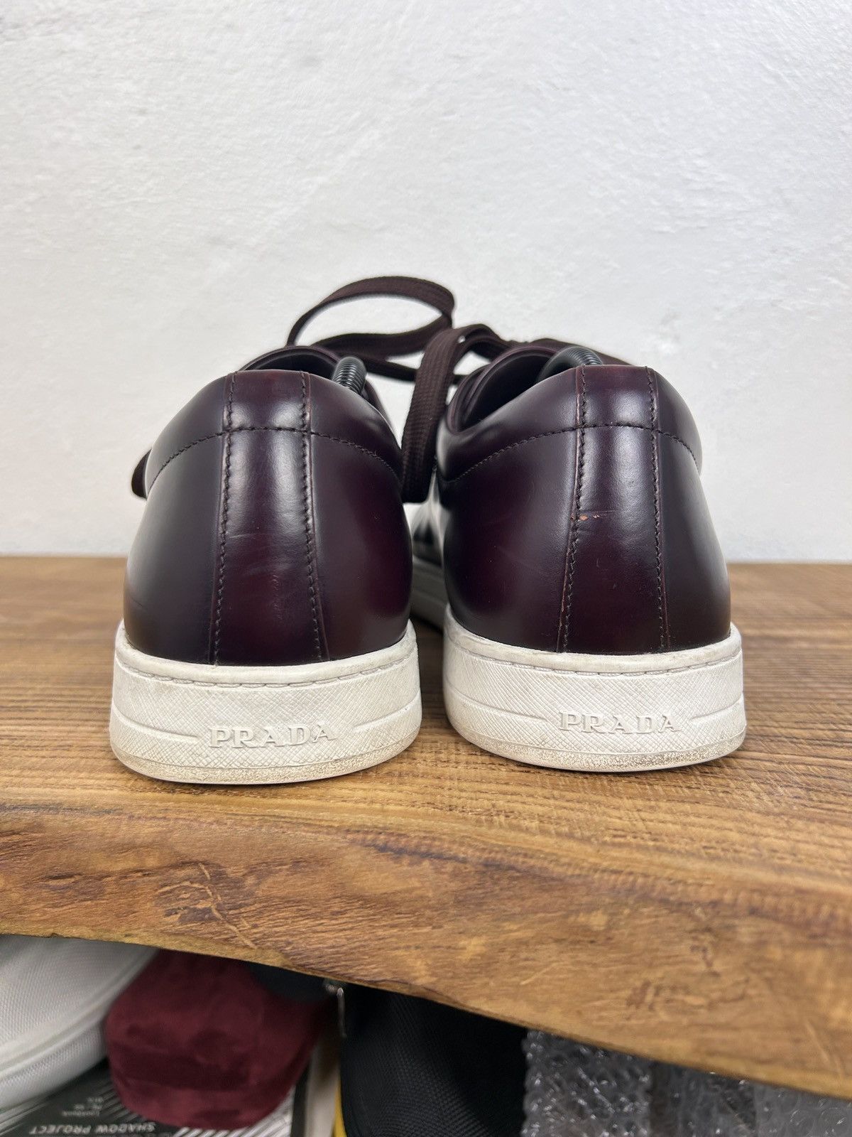 Prada Prada 4E2996 Brushed Spazzolato Leather Sneakers Size US 10 / EU 43 - 17 Thumbnail