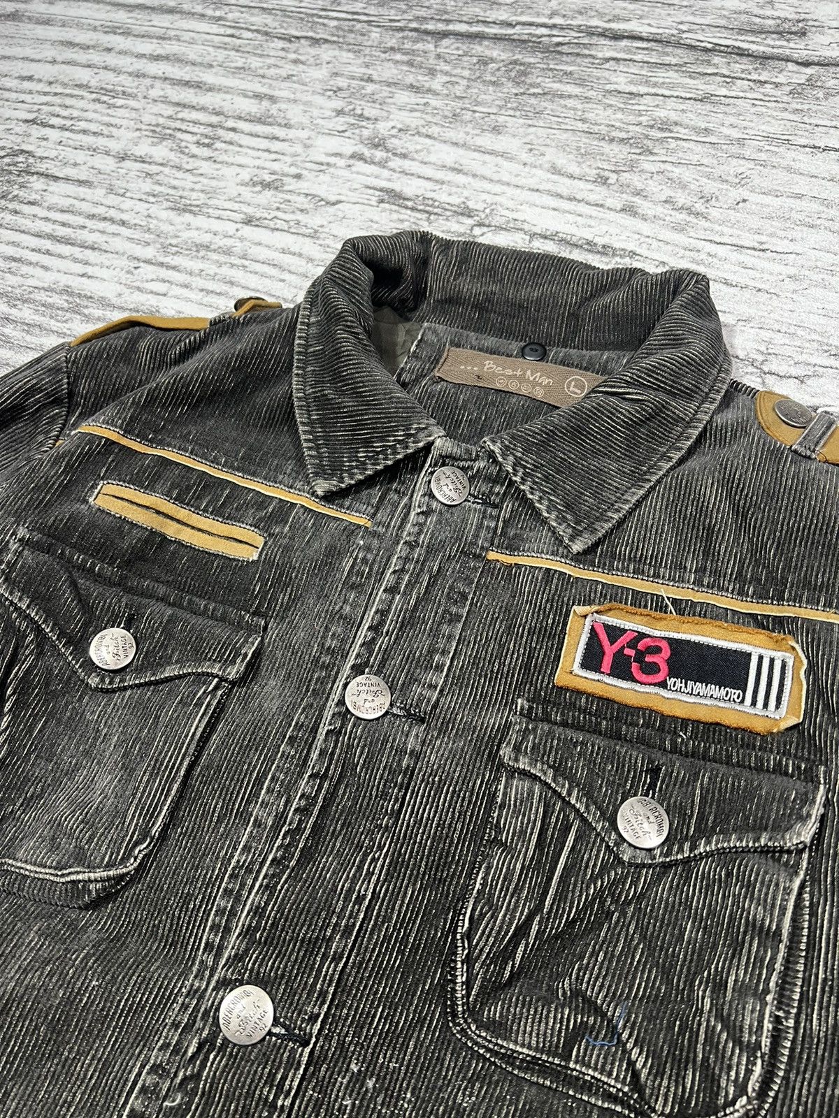 Undercover 2000s Y's Y-3 Adidas Buckle Hybrid Corduroy Trucker y2k Lgb Size US M / EU 48-50 / 2 - 2 Thumbnail