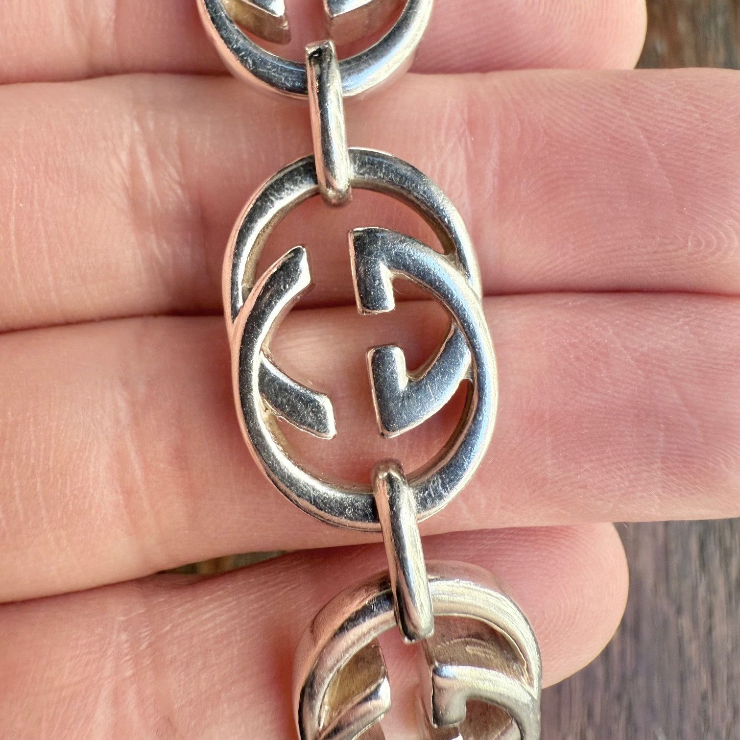 Gucci Gucci 925 Sterling Silver GG Britt Chain Bracelet Size ONE SIZE - 11 Thumbnail