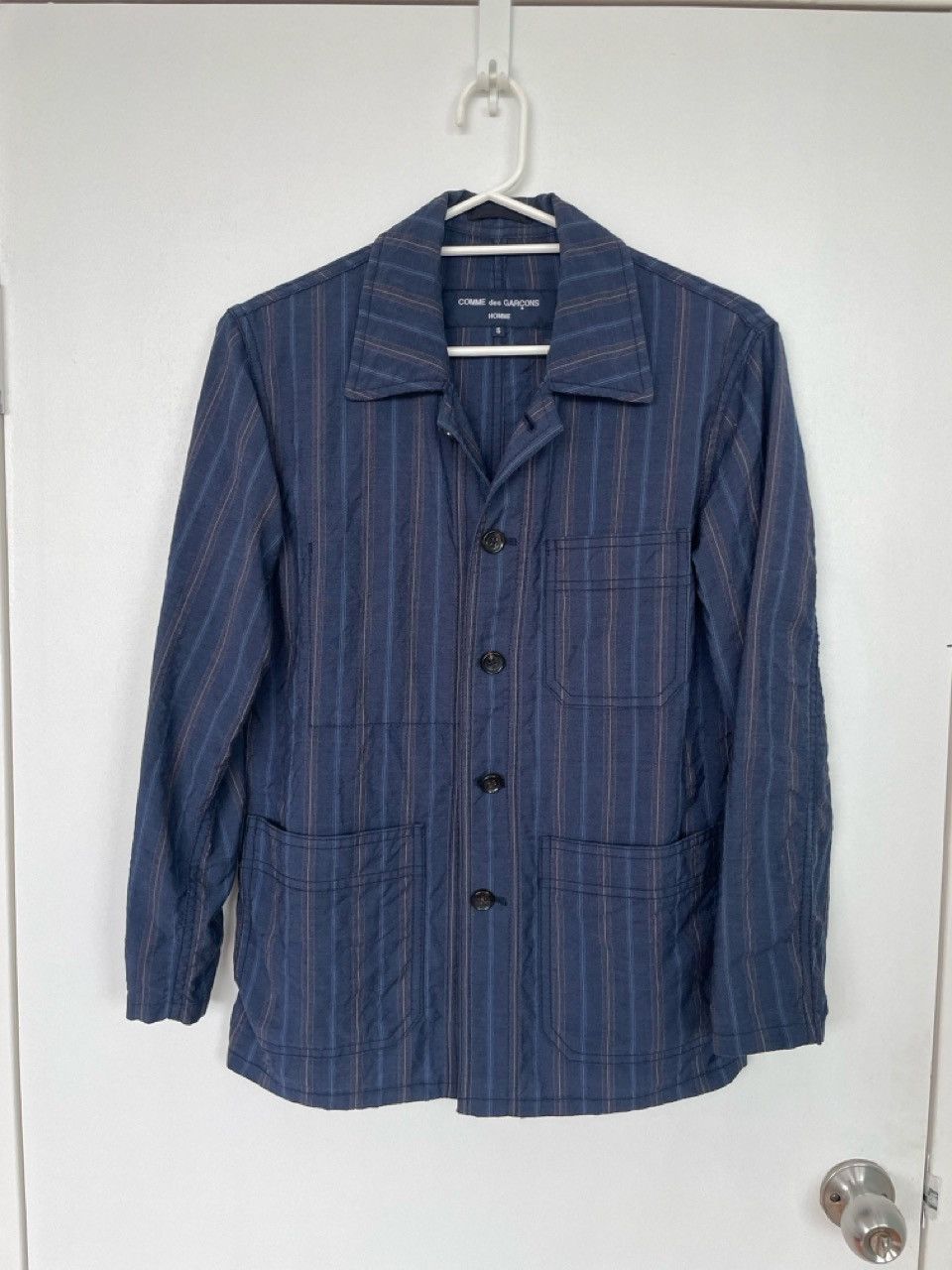 Comme des Garcons Homme Striped Mohair Jacket Size US M / EU 48-50 / 2 - 1 Thumbnail