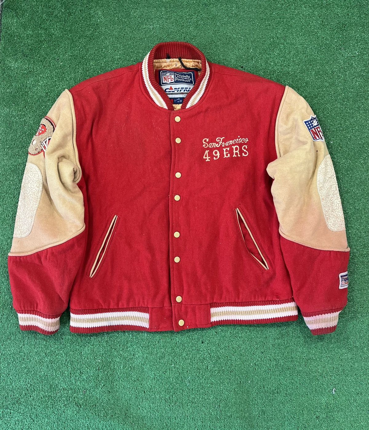 49ers vintage letterman jacket