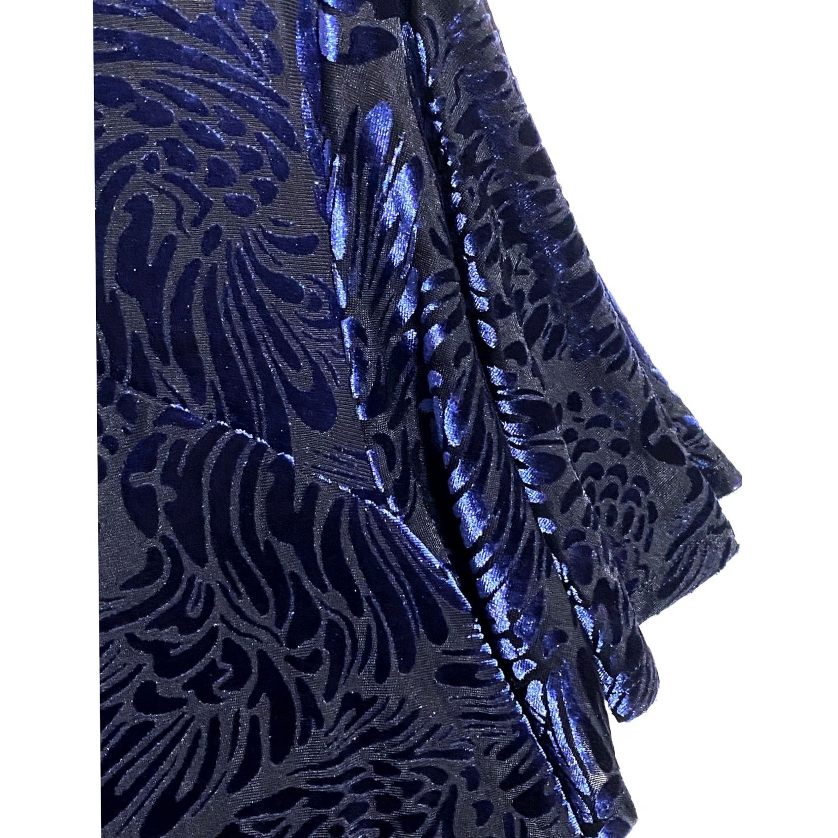 Torrid Torrid Velvet Burnout Midi Dress 2 Blue Black Paisley Witchy Whimsigoth Grunge Size XXL / US 16-18 / IT 52-54 - 5 Thumbnail