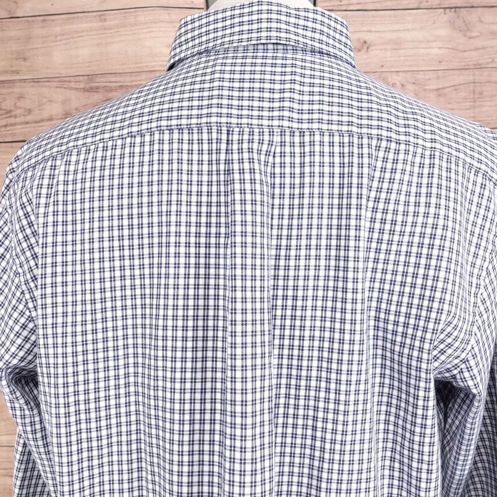 Chaps Chaps Shirt Mens L Blue Check Long Sleeve Button-Up Regular Fit Embroidered Size US L / EU 52-54 / 3 - 5 Thumbnail