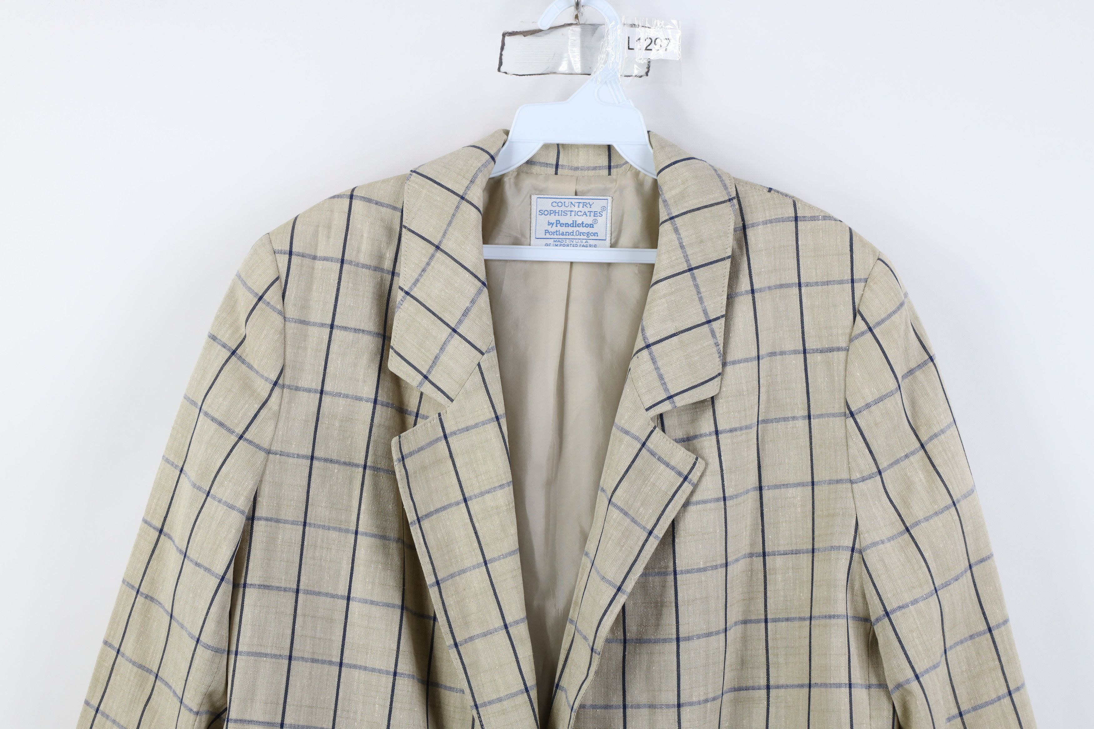 Pendleton Vintage 90s Pendleton Suit Coat Blazer Jacket Plaid USA Size XXL / US 16-18 / IT 52-54 - 2 Thumbnail