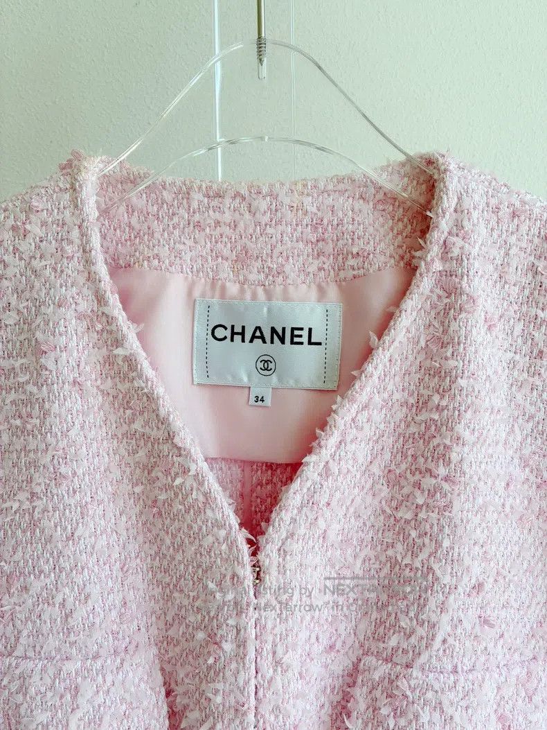 Chanel Chanel 21C pink tweed jacket Size XXS / US 00 / IT 34 - 4 Thumbnail