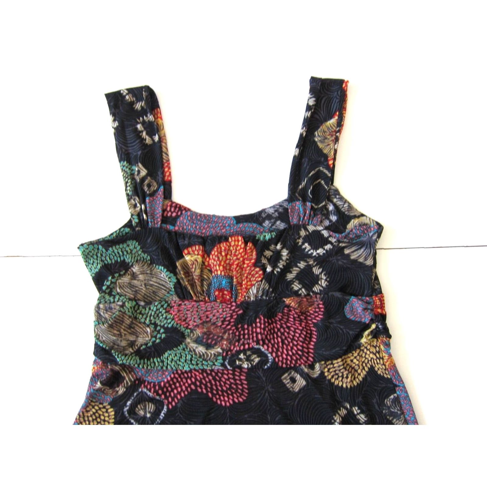 Endless Endless Knot Art Black Green Red Floral Stretch Sleeveless Tank Blouse M Size M / US 6-8 / IT 42-44 - 5 Thumbnail