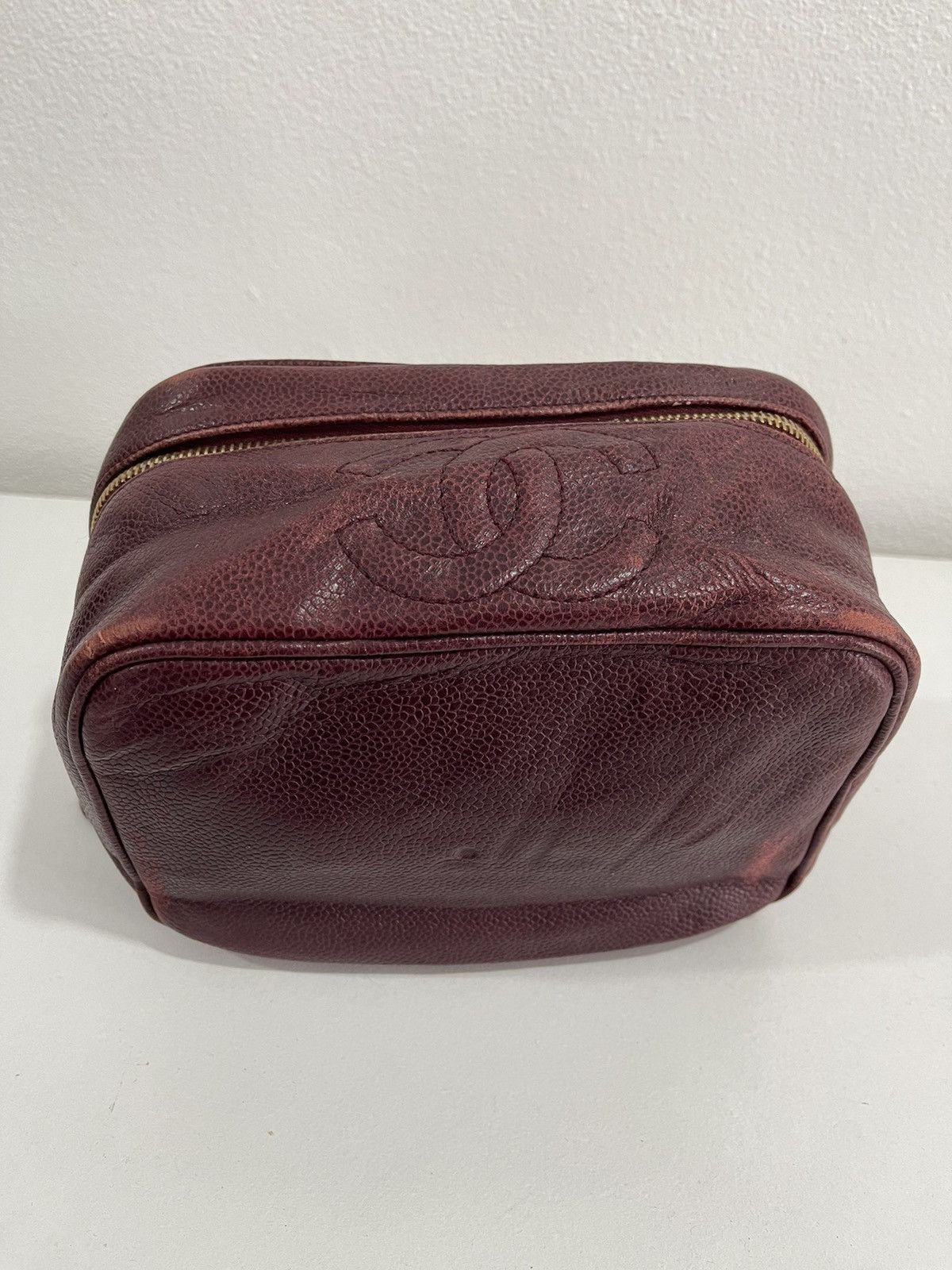 Chanel VINTAGE CHANEL CAVIAR LEATHER CASE COSMETIC BAG Size ONE SIZE - 2 Thumbnail