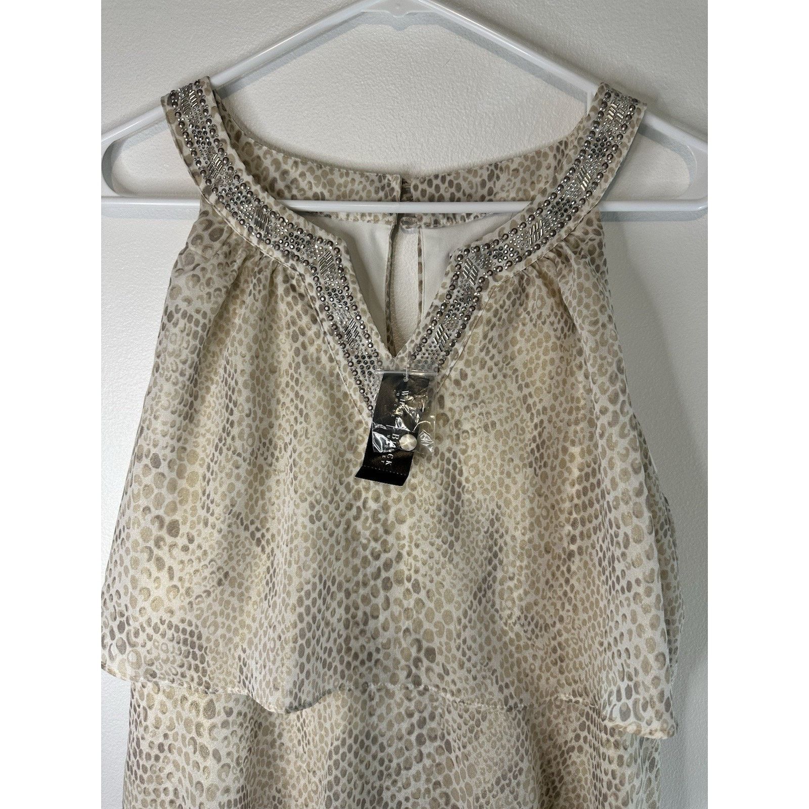 White House Black Market NWT White House Black Market Tiered Shift Dress Size 10 Size L / US 10 / IT 46 - 2 Thumbnail