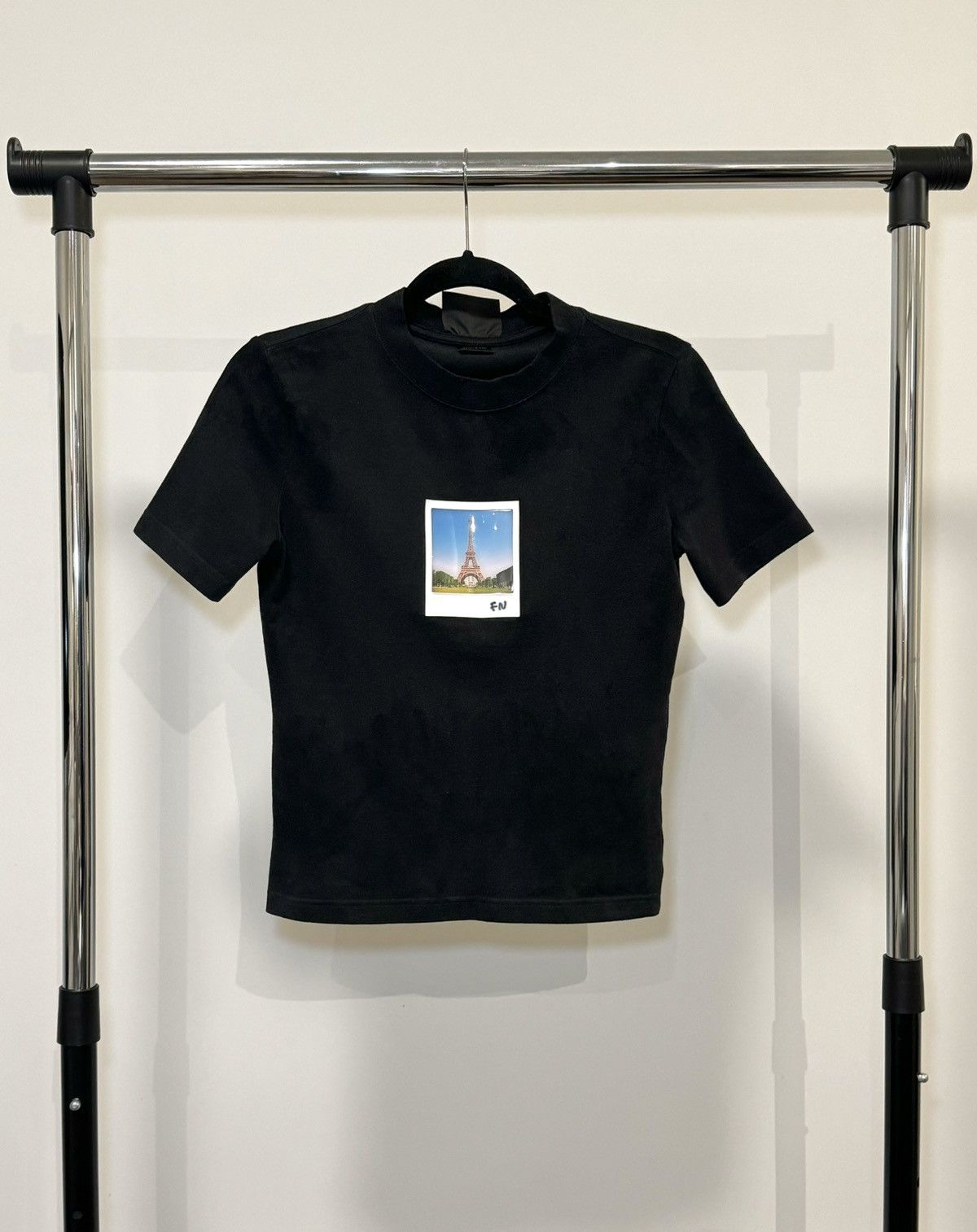 image of Balenciaga Polaroid Tight T-Shirt in Black, Women's (Size Large)