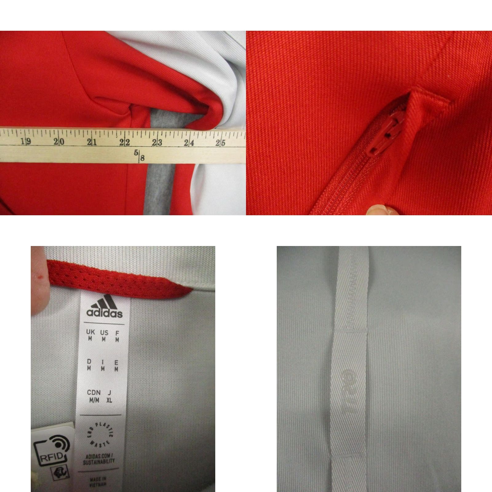 Adidas Adidas Tiro TT Track Jacket Mens M Red White Full Zip Pockets Colorblock 3-Stripes Sports Activewear Mens Size US M / EU 48-50 / 2 - 8 Thumbnail