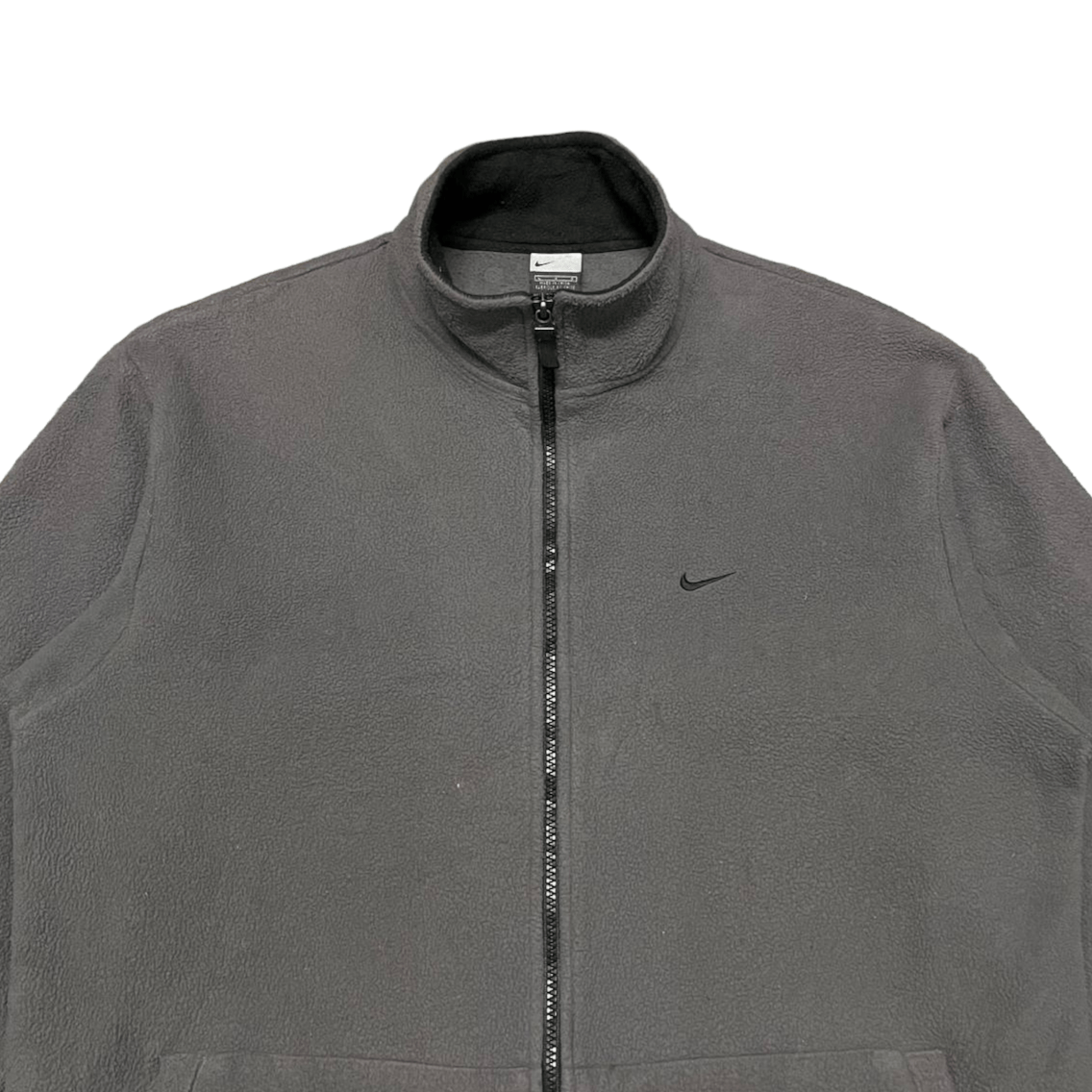 Nike Vintage Nike Mini Swoosh Fleece Zipper Jacket Size US L / EU 52-54 / 3 - 2 Thumbnail
