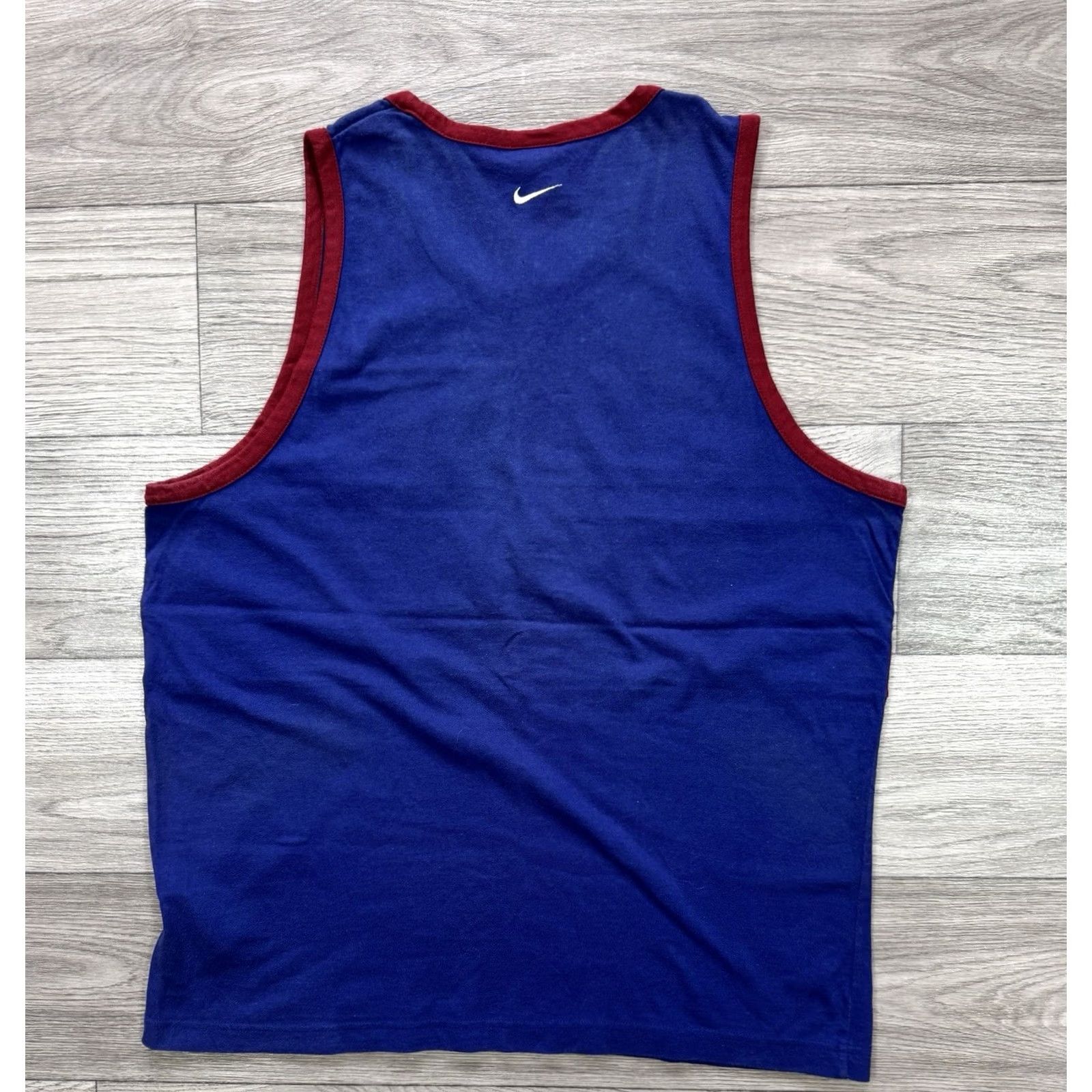 Nike VINTAGE Nike Tank Top Shirt Sleeveless USA Swoosh Navy XL Shirt Mens Blue USA 90s Size US XL / EU 56 / 4 - 2 Thumbnail