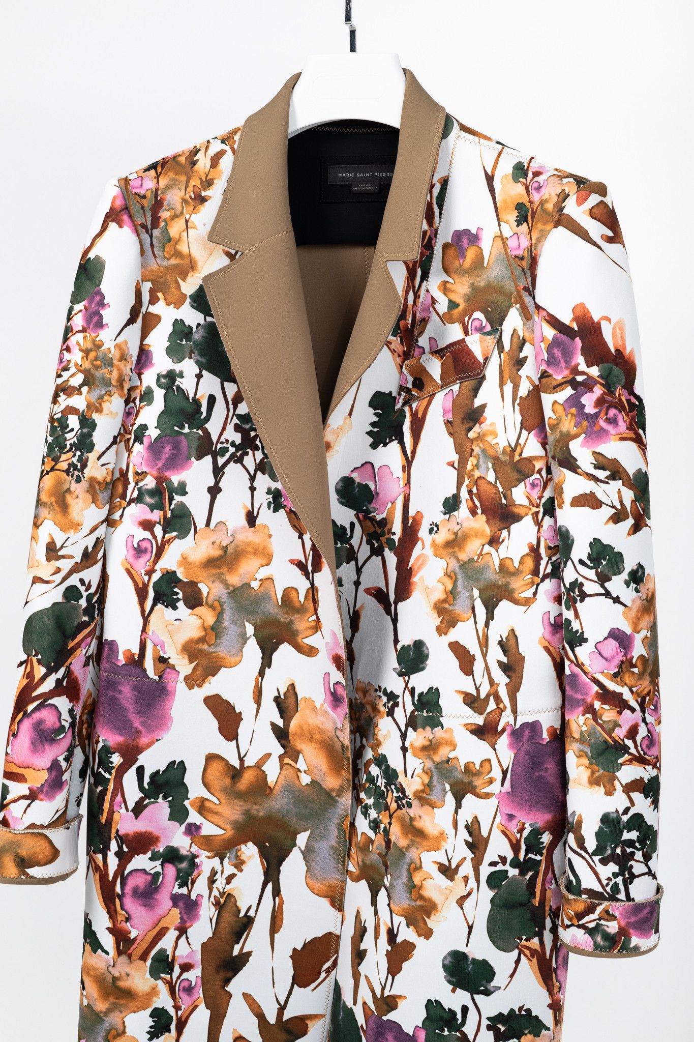 Marie Saint Pierre Marie Saint Pierre Redzepi Fall-Print Floral Neoprene Jacket Size L / US 10 / IT 46 - 3 Thumbnail